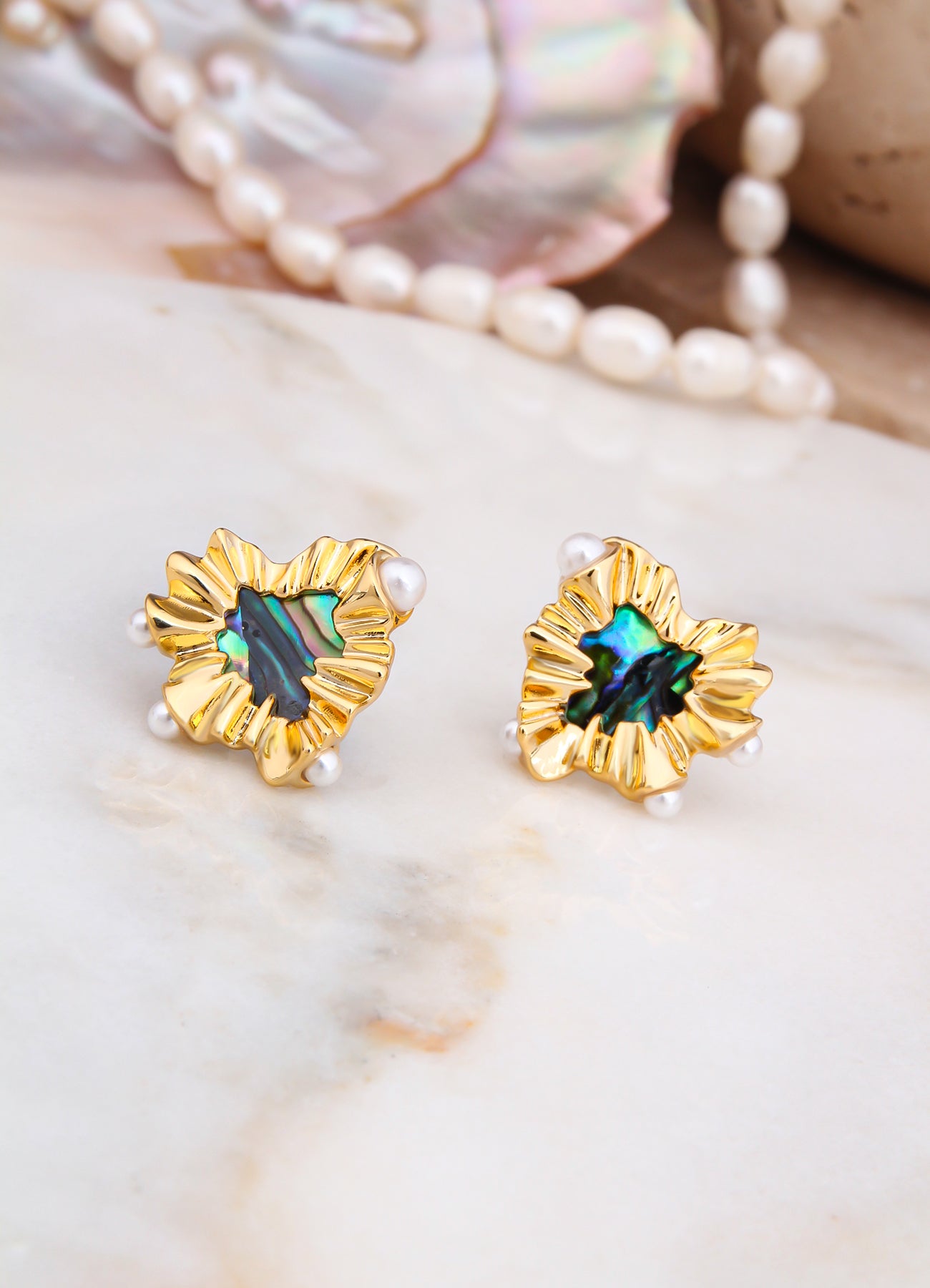 Onix & Pearl Earring