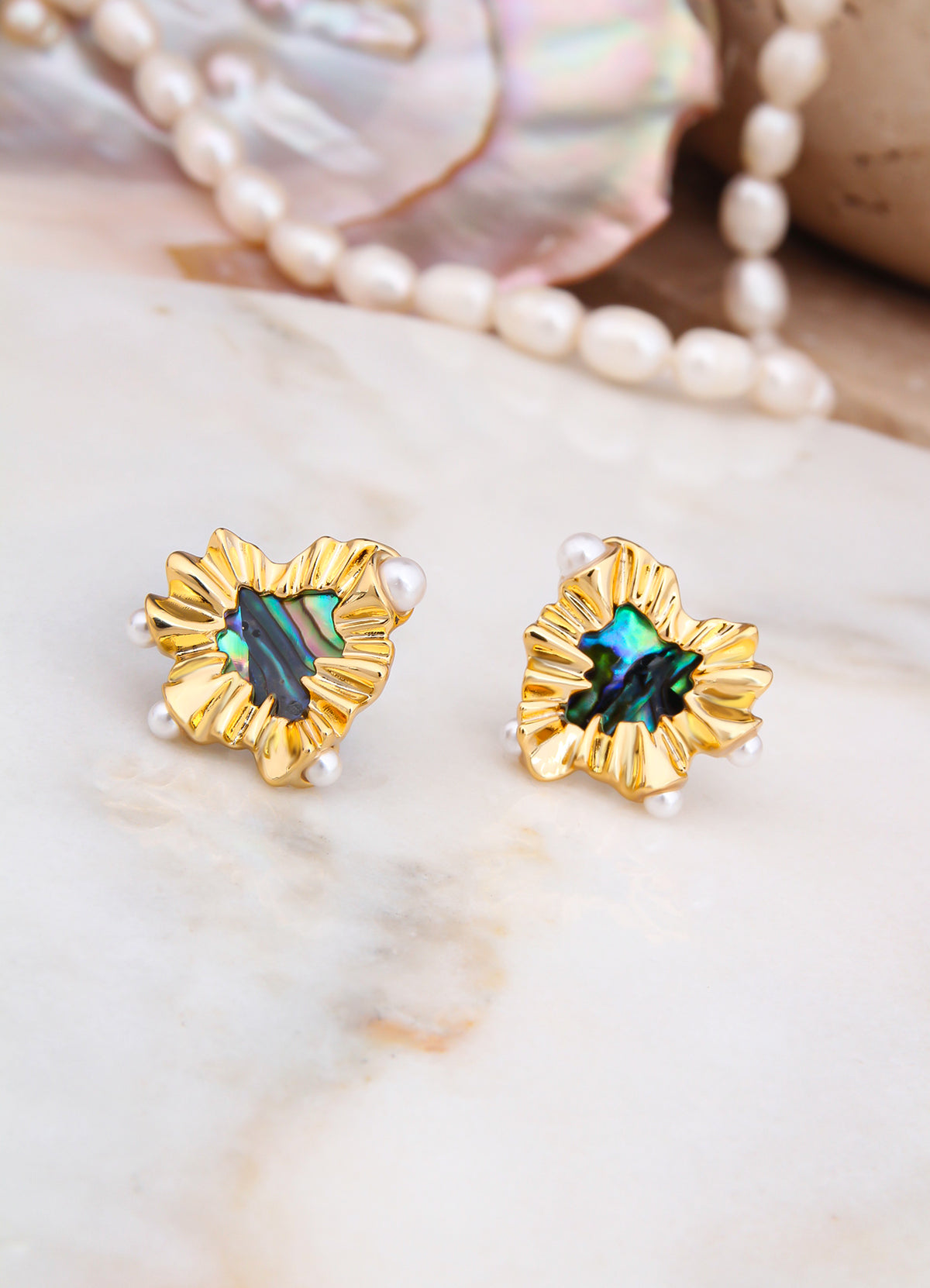 Onix & Pearl Earring
