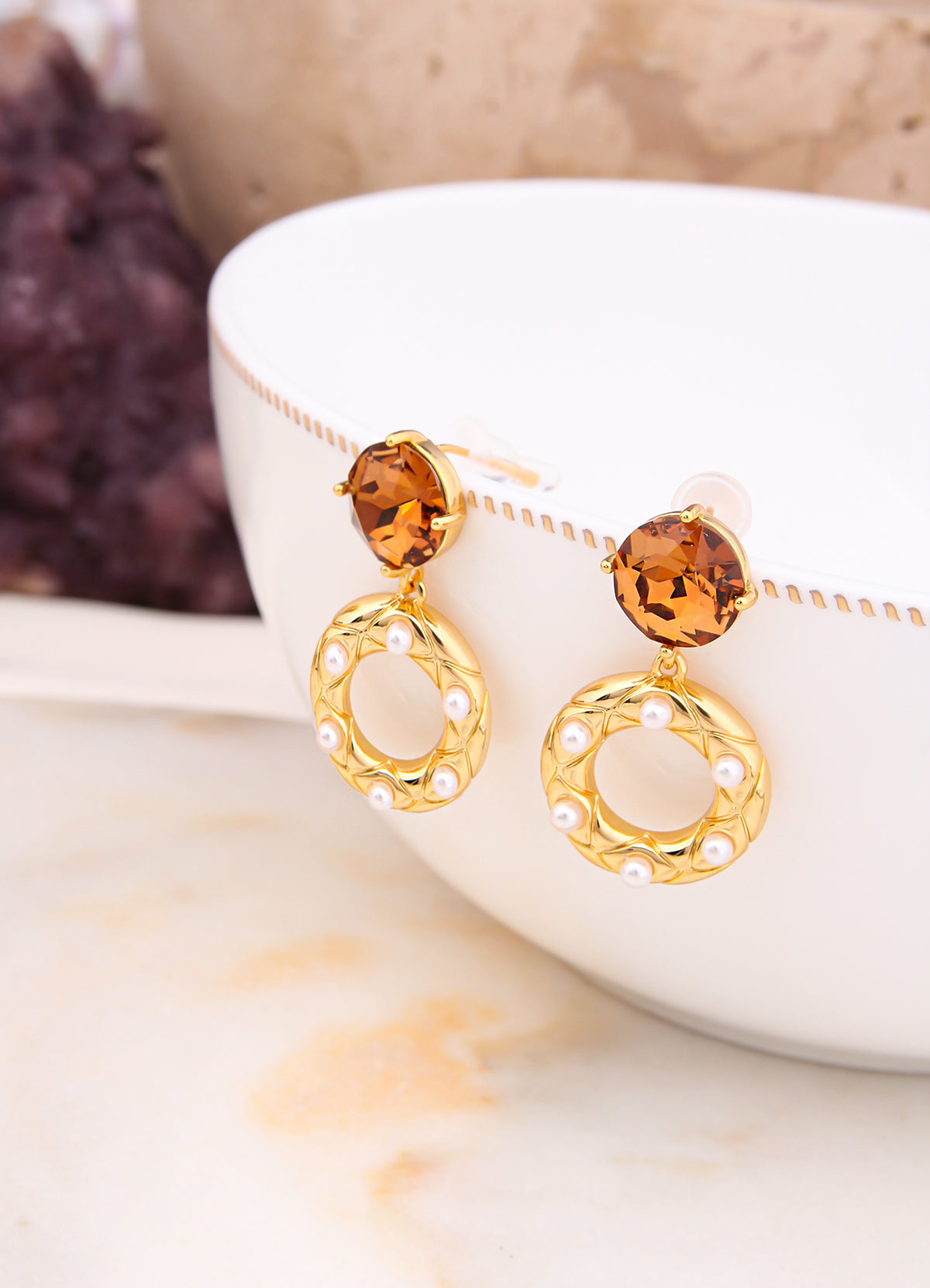 Zircon & Pearl Earring