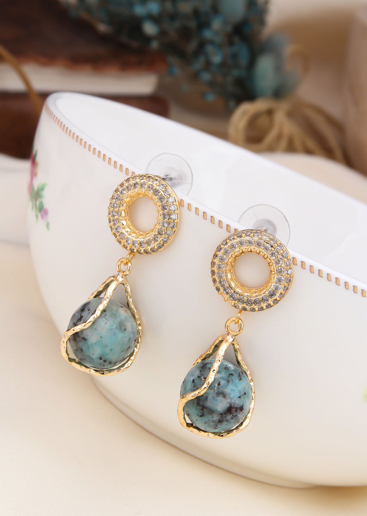 Zircon & Turquoise Earring