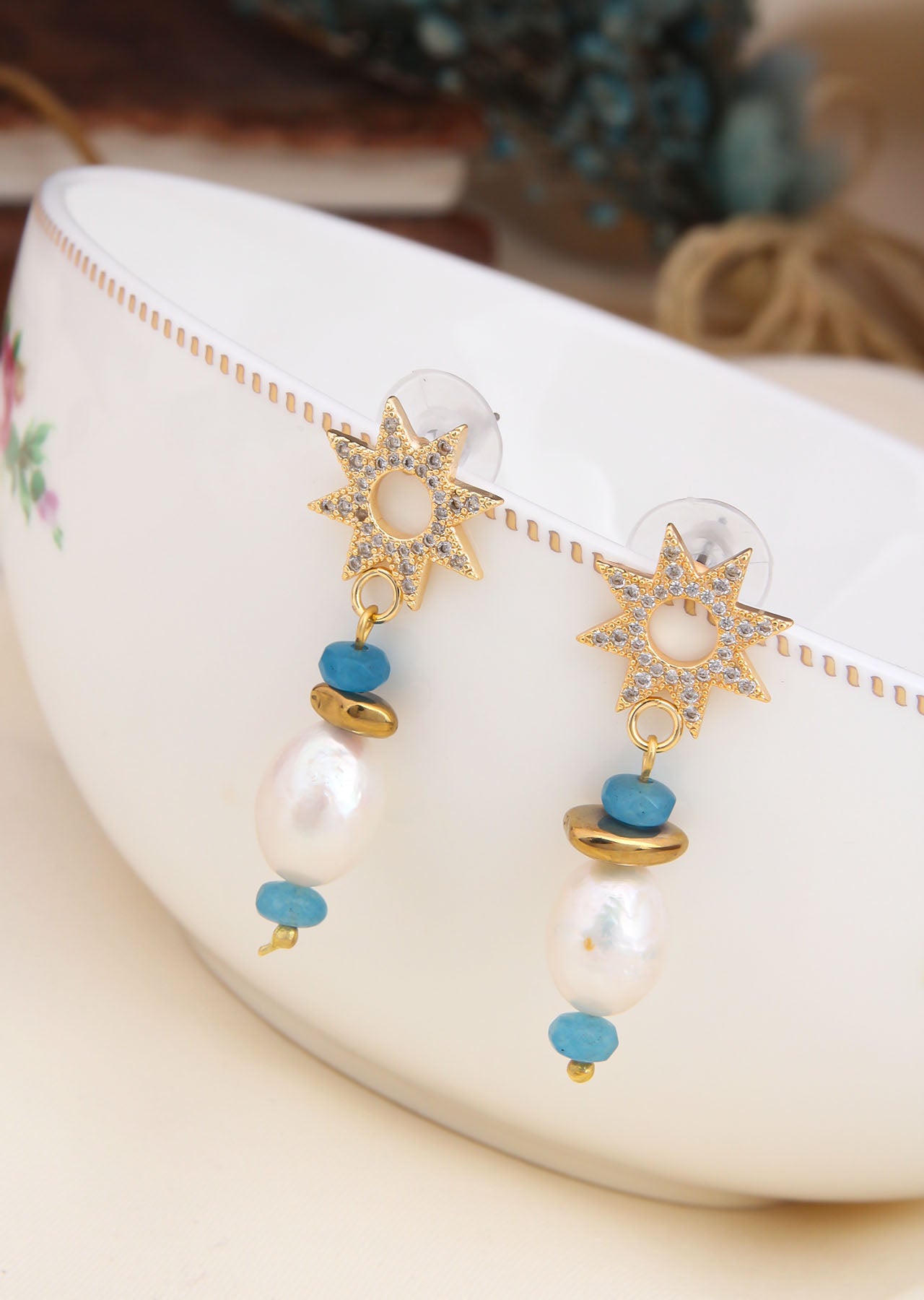 Zircon & Turquoise Earring