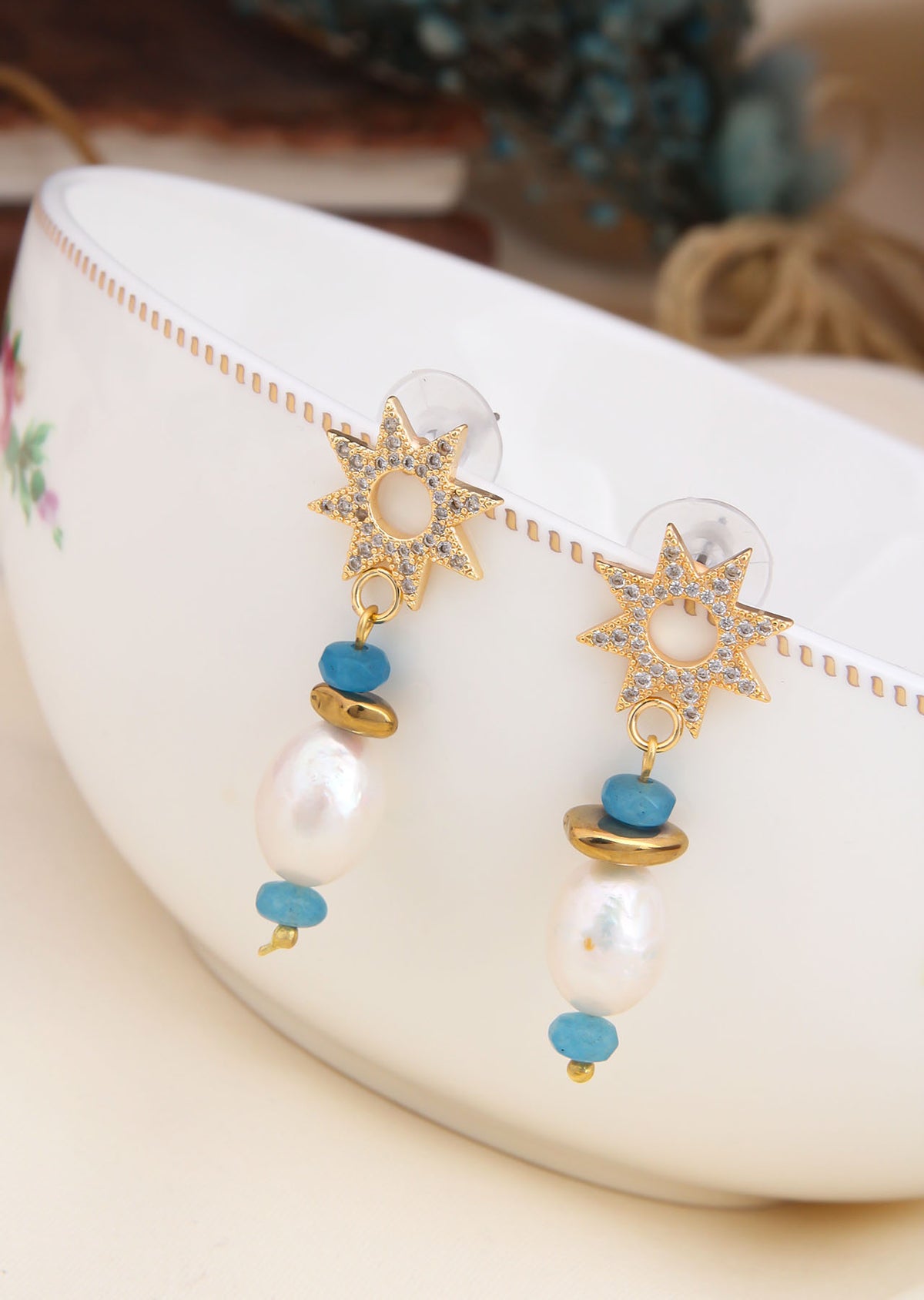 Zircon & Turquoise Earring