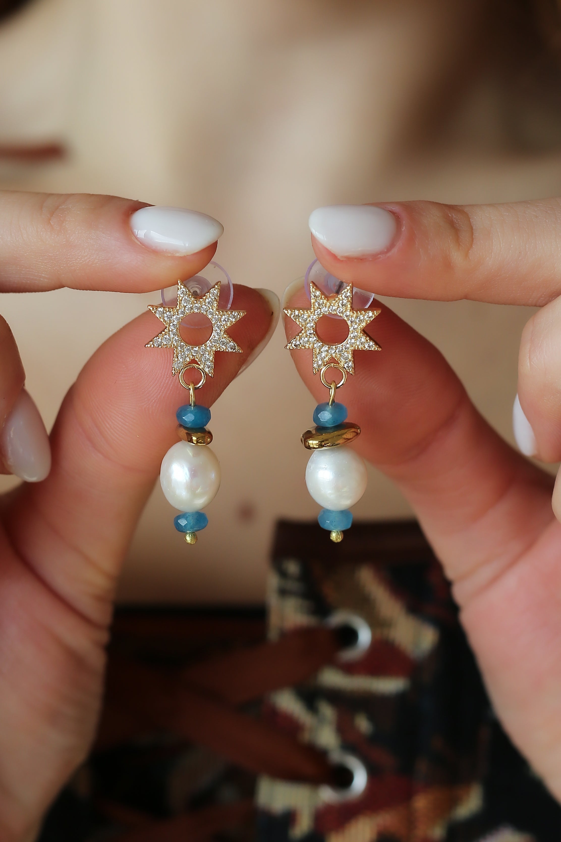 Zircon & Turquoise Earring