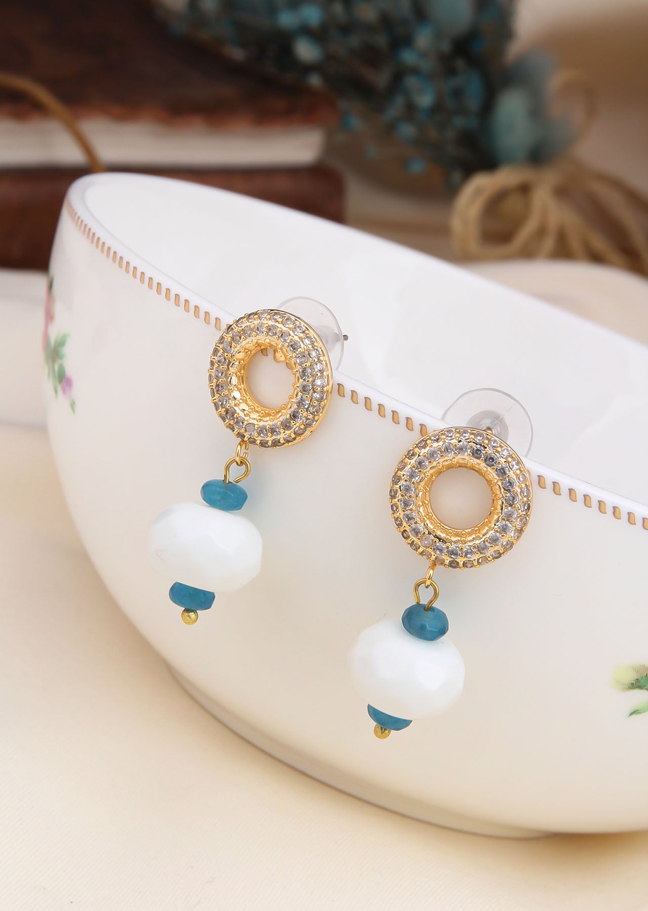 Zircon & Moonstone Earring