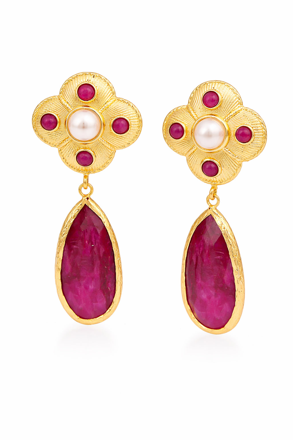 Root Ruby Earring