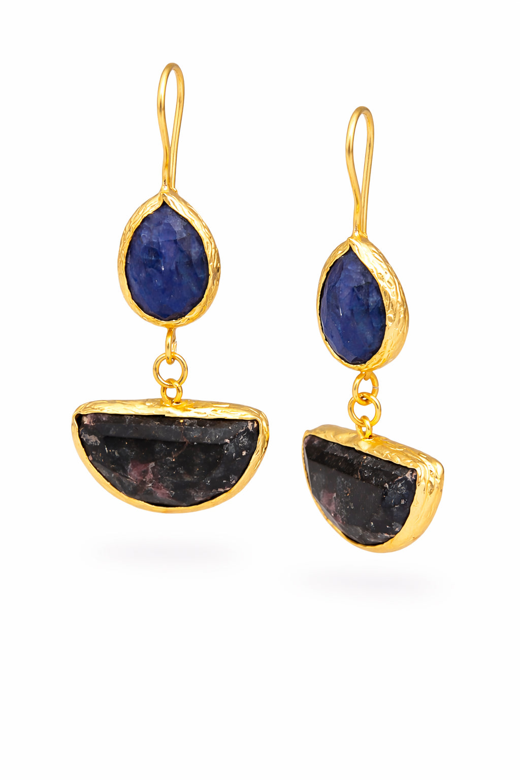 Saphire & Labradorite Earring