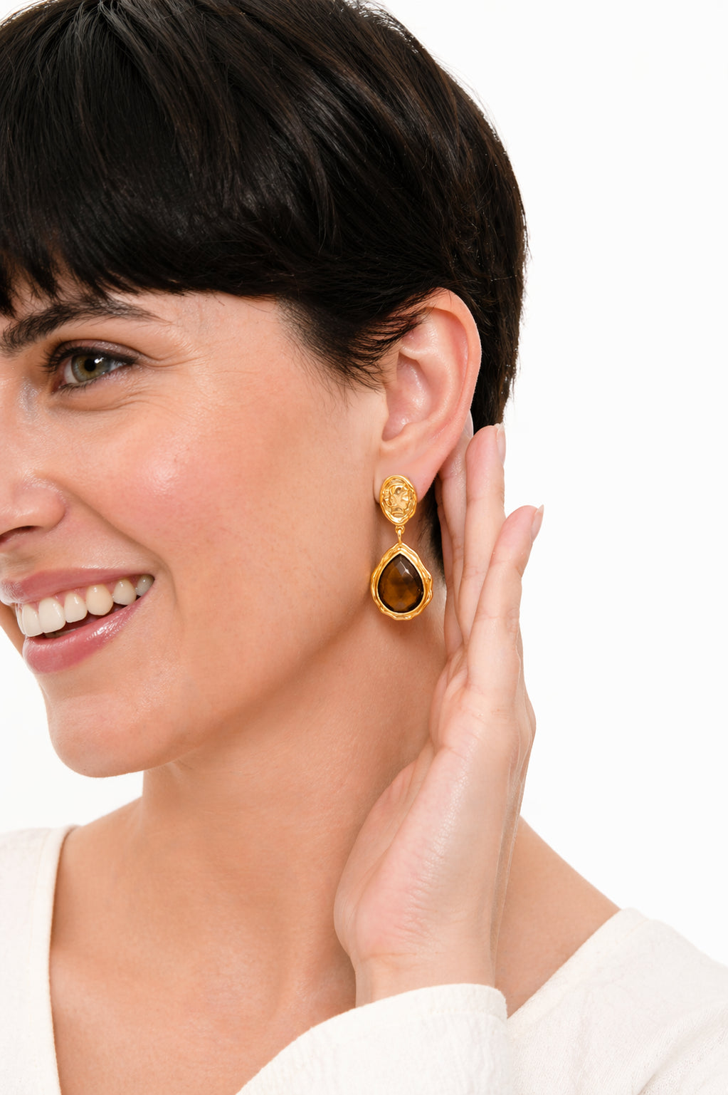 Tiger Eyes Earring