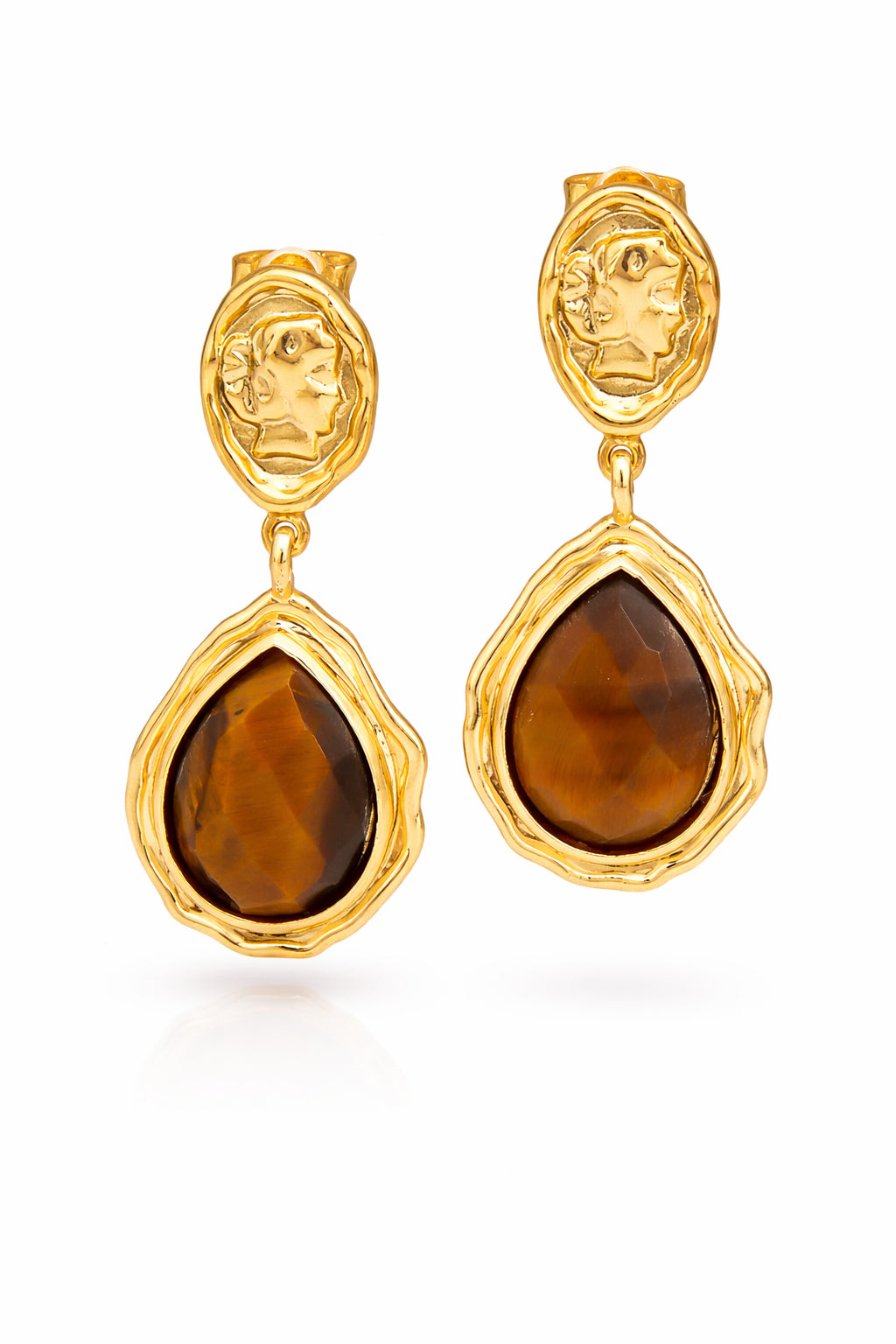 Tiger Eyes Earring
