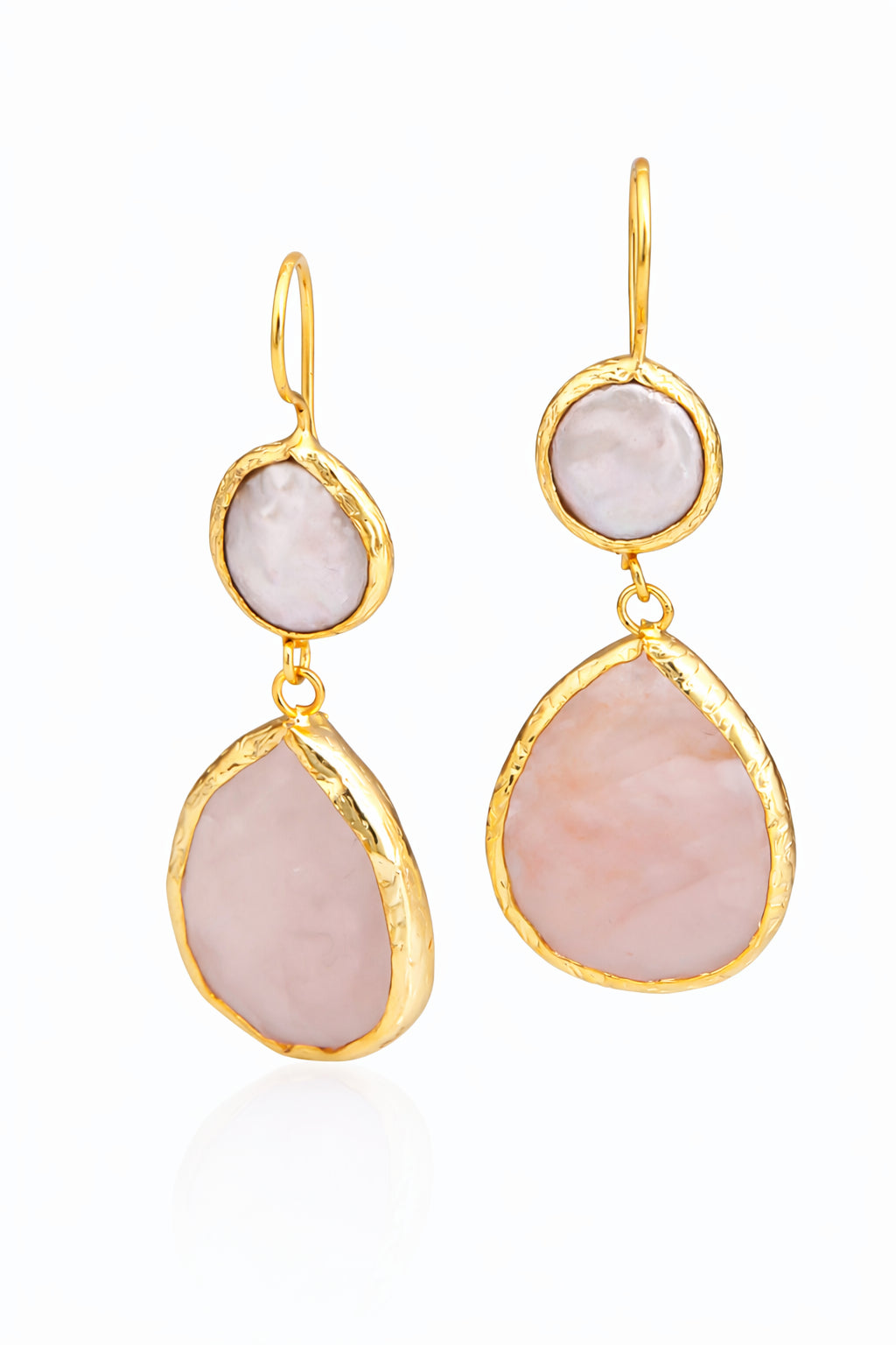 Pearl & Pink Quartz Earring