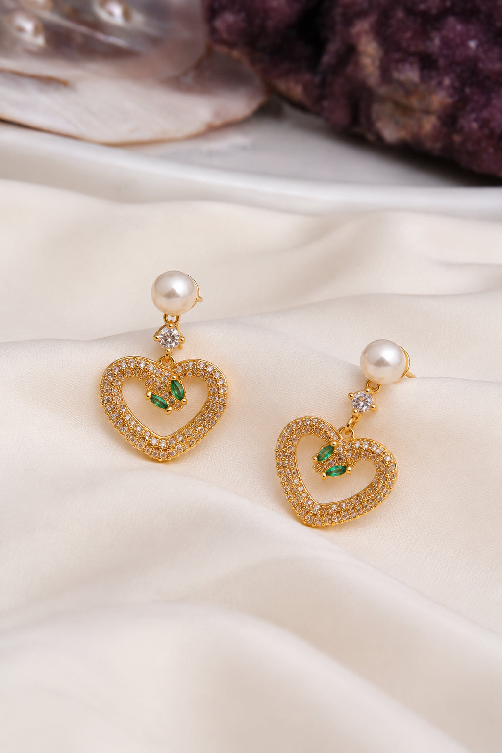 Zircon & Pearl Earring
