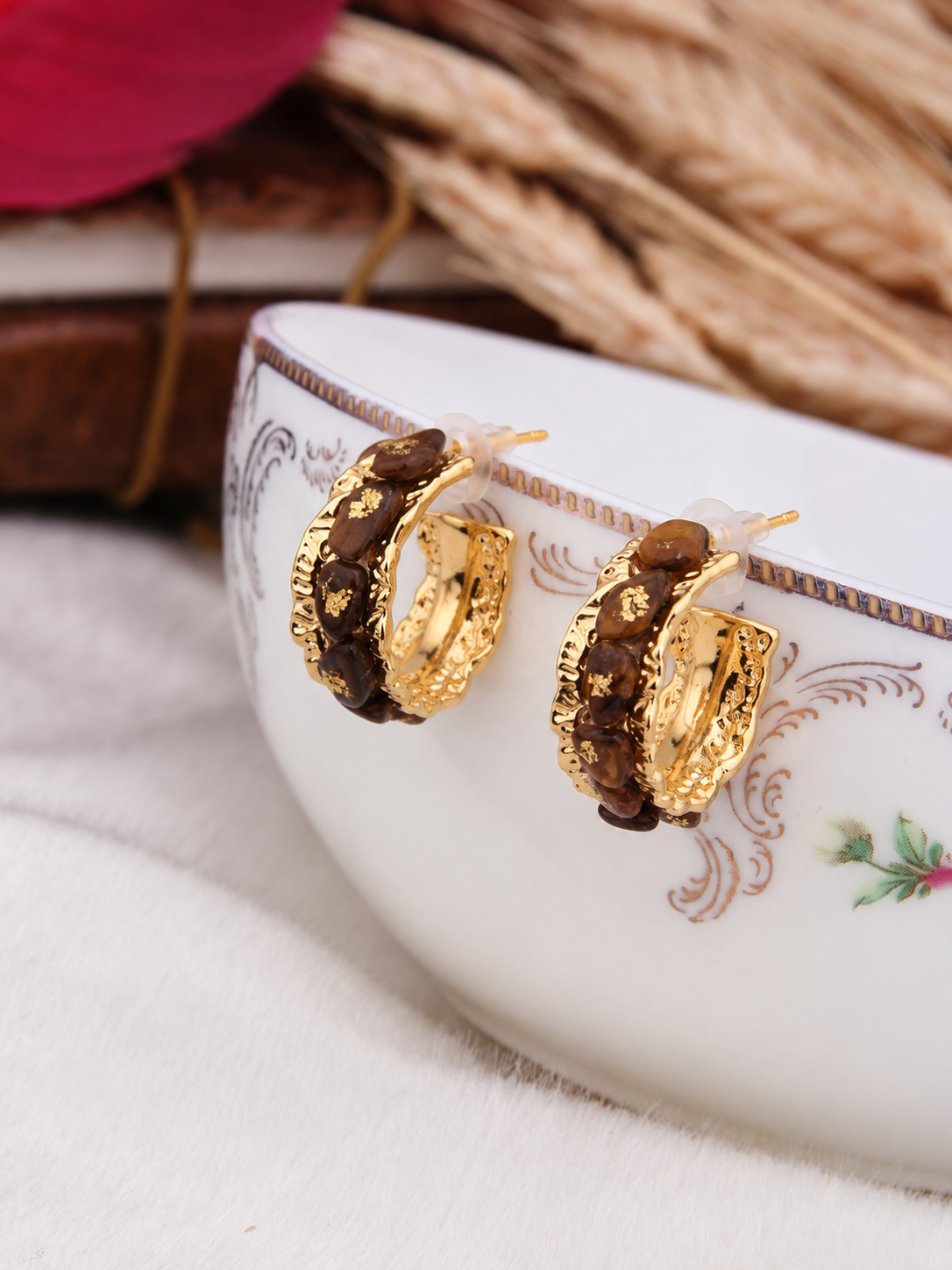 Tiger Eyes Earring