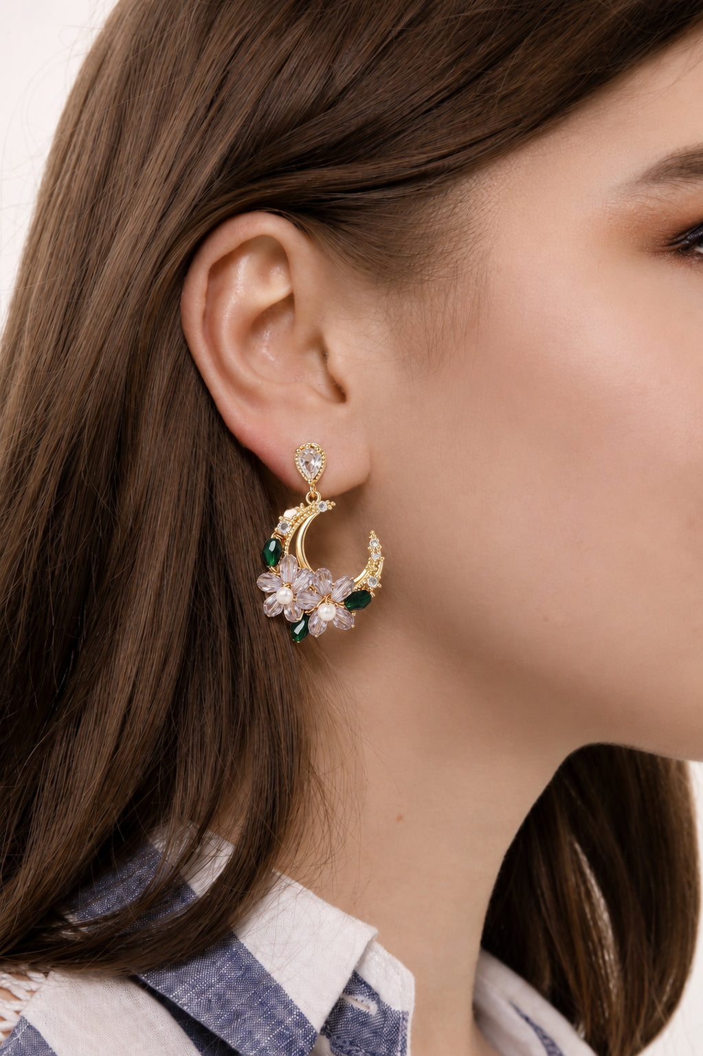 Pearl & Zircon Earring