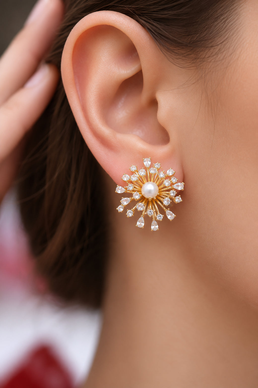 Pearl & Zircon Earring