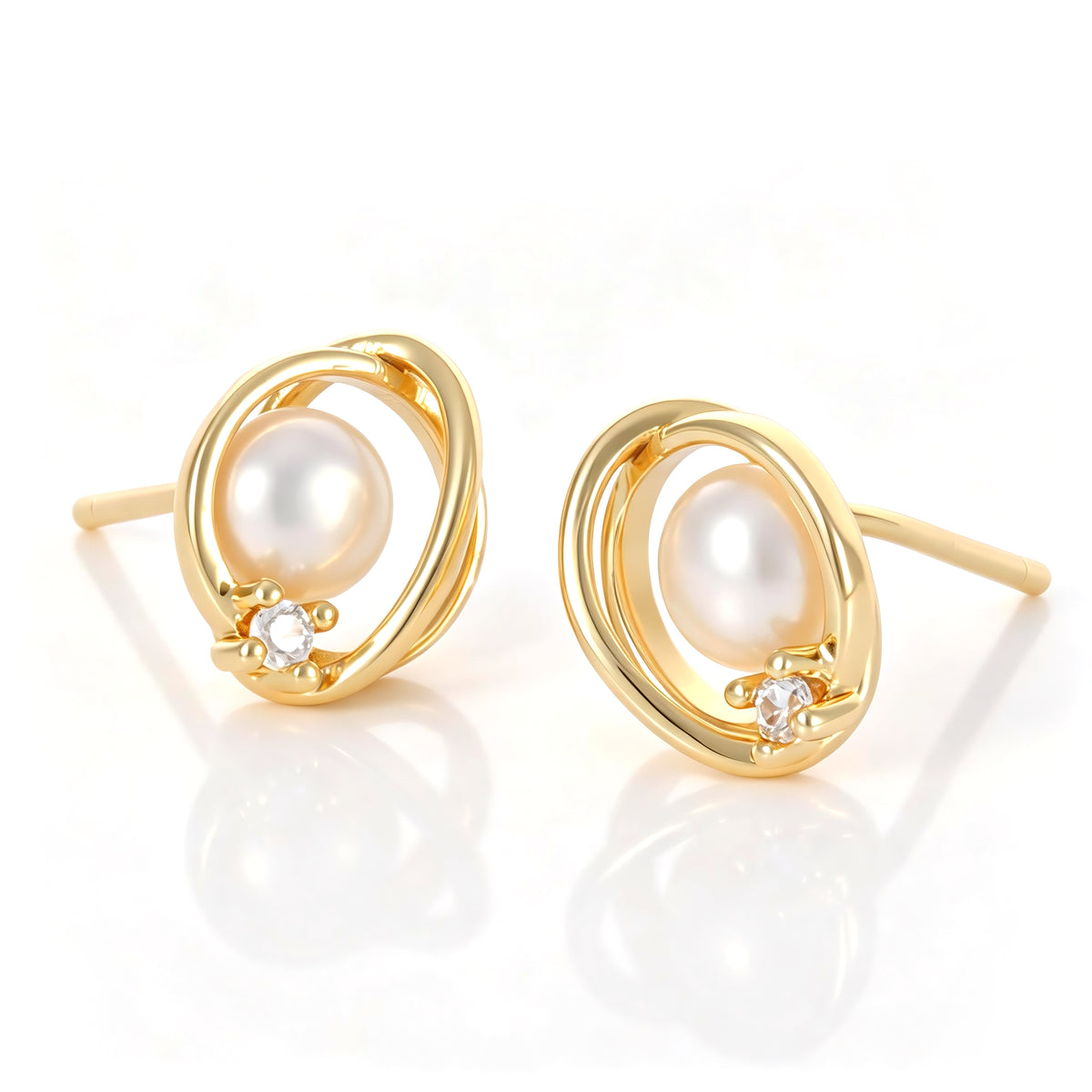 Pearl & Zircon Earring
