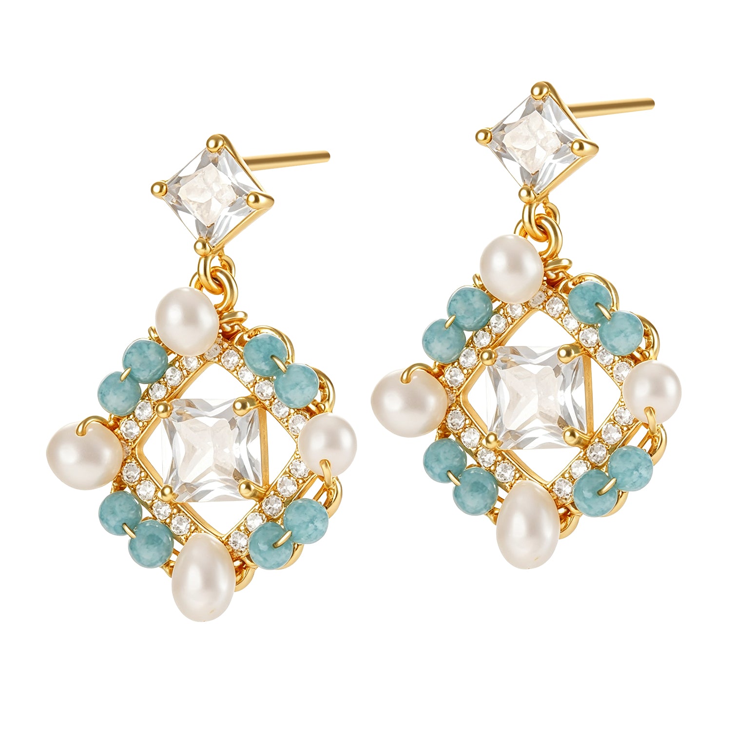 Pearl & Zircon Earring