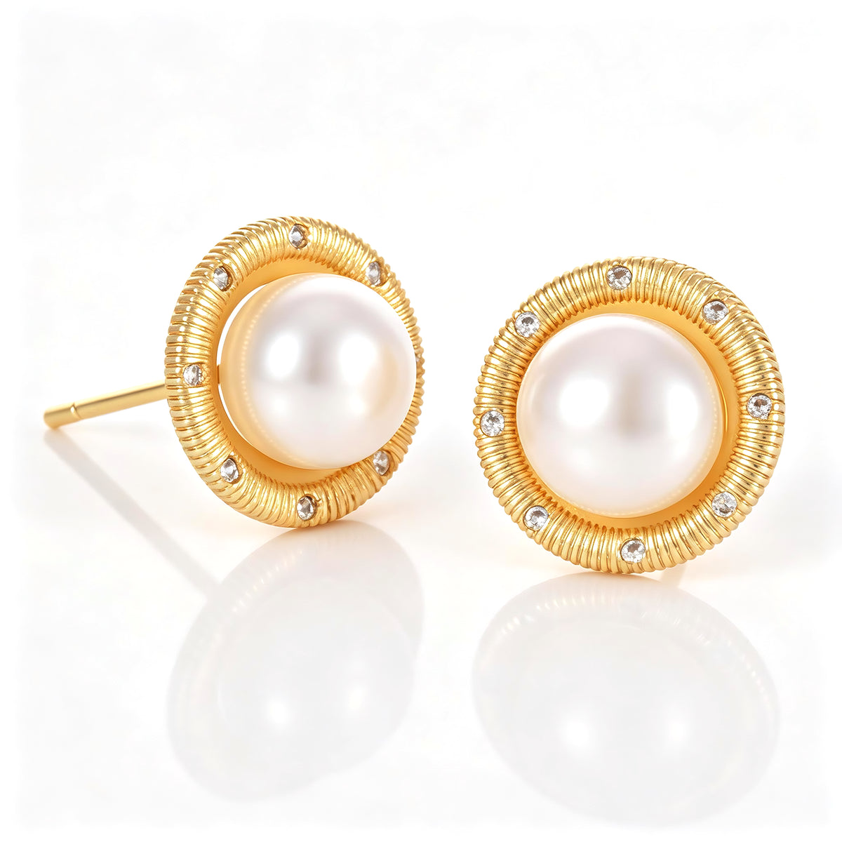 Pearl & Zircon Earring