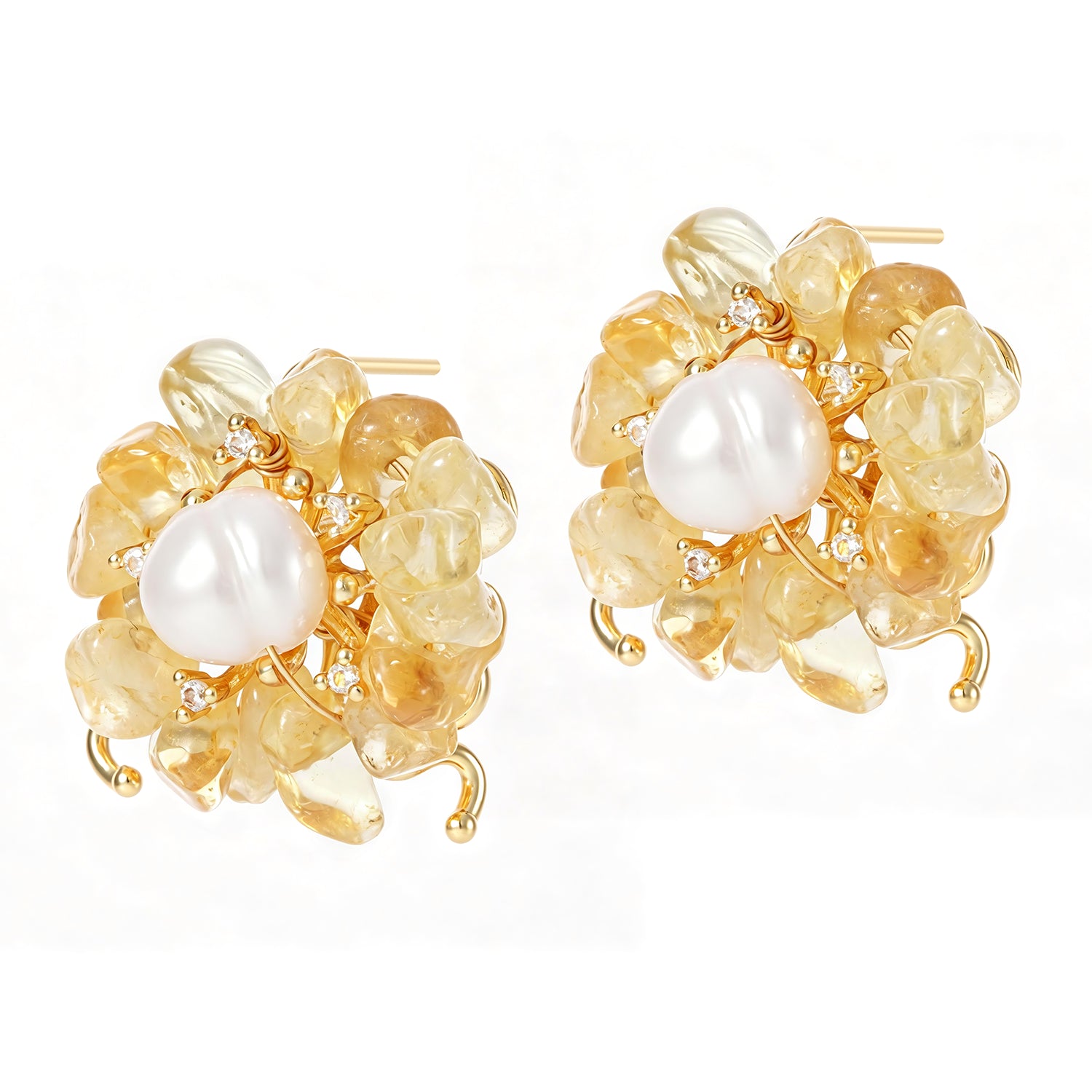 Citrine & Pearl Earring