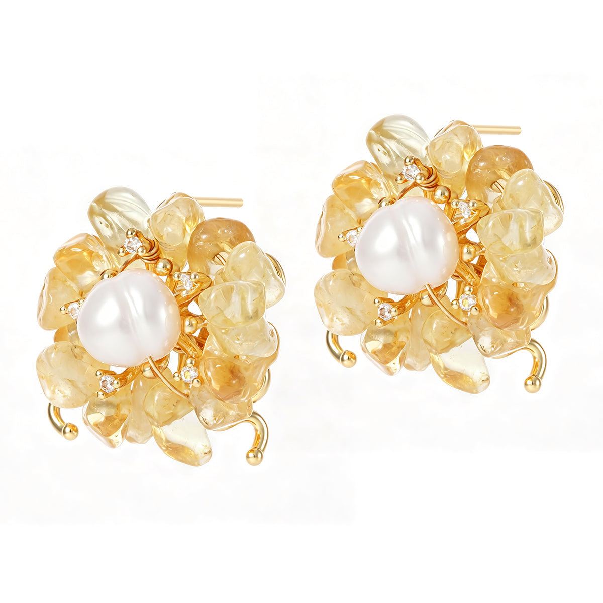 Citrine & Pearl Earring