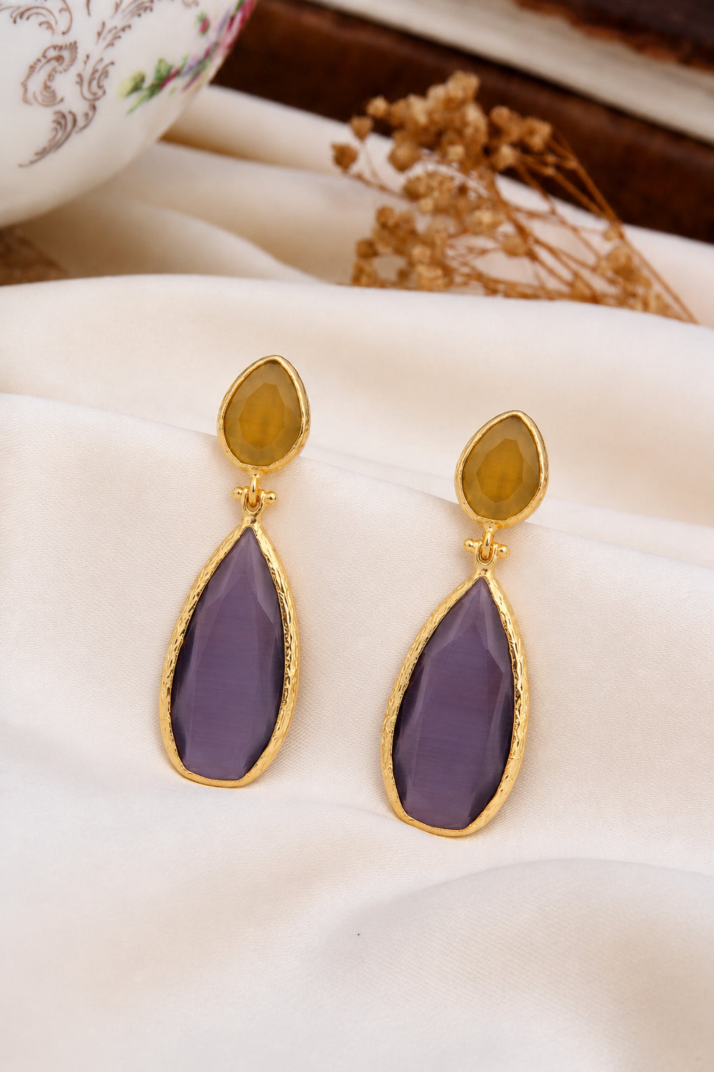 Citrine & Amethyst Earring