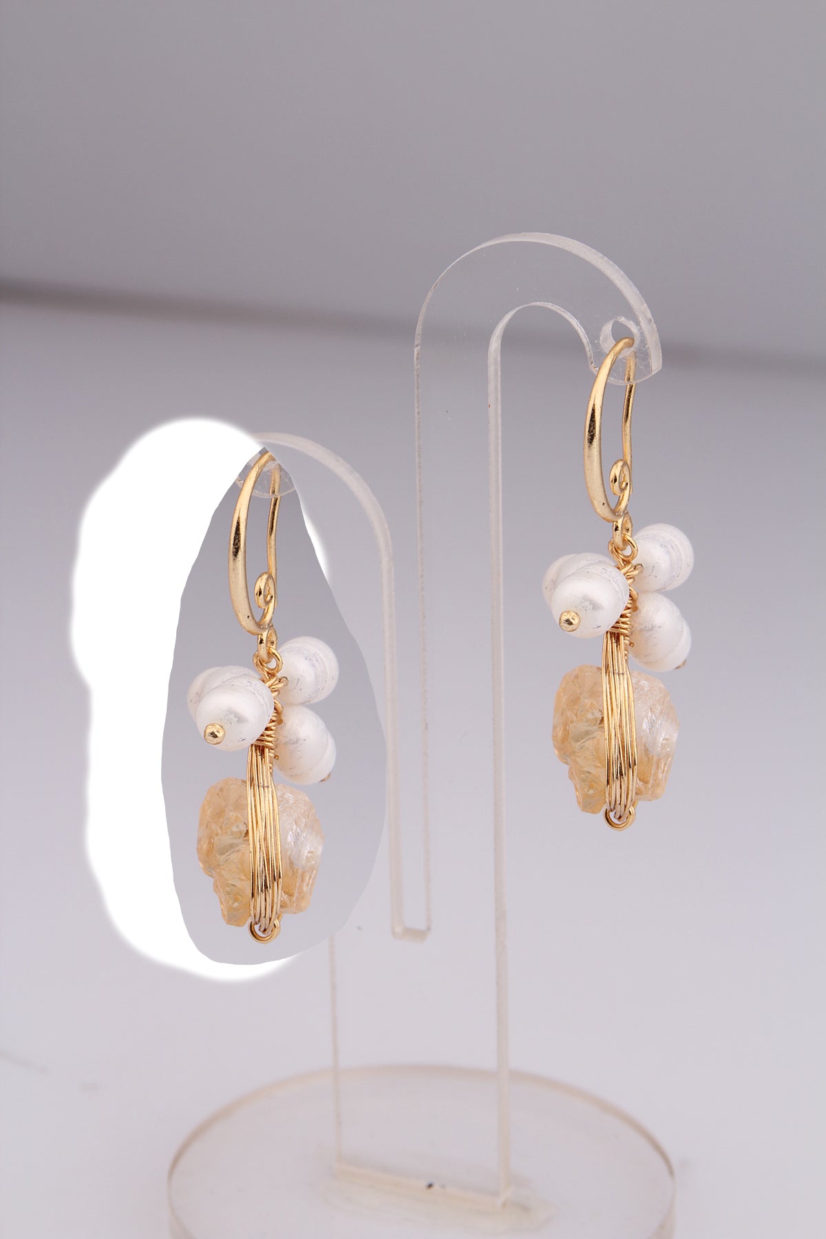 Citrine & Pearl Earring