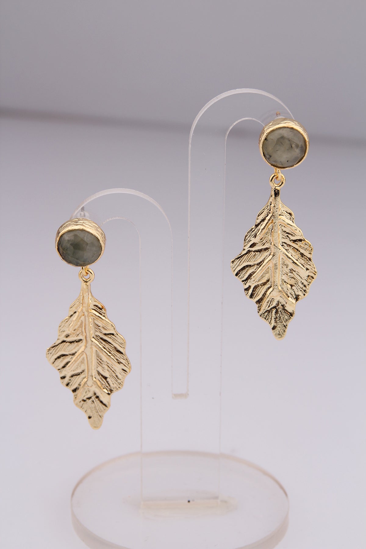 Prehnite Earring