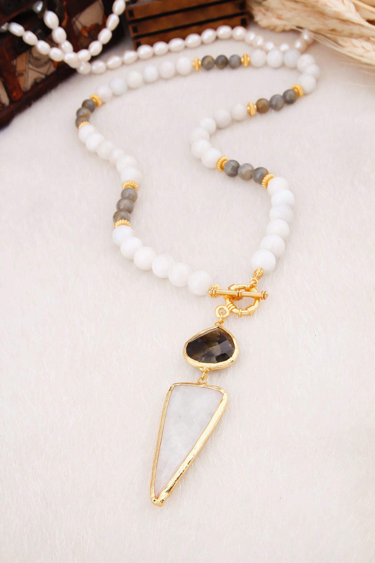 MoonStone & Labradorite Necklace