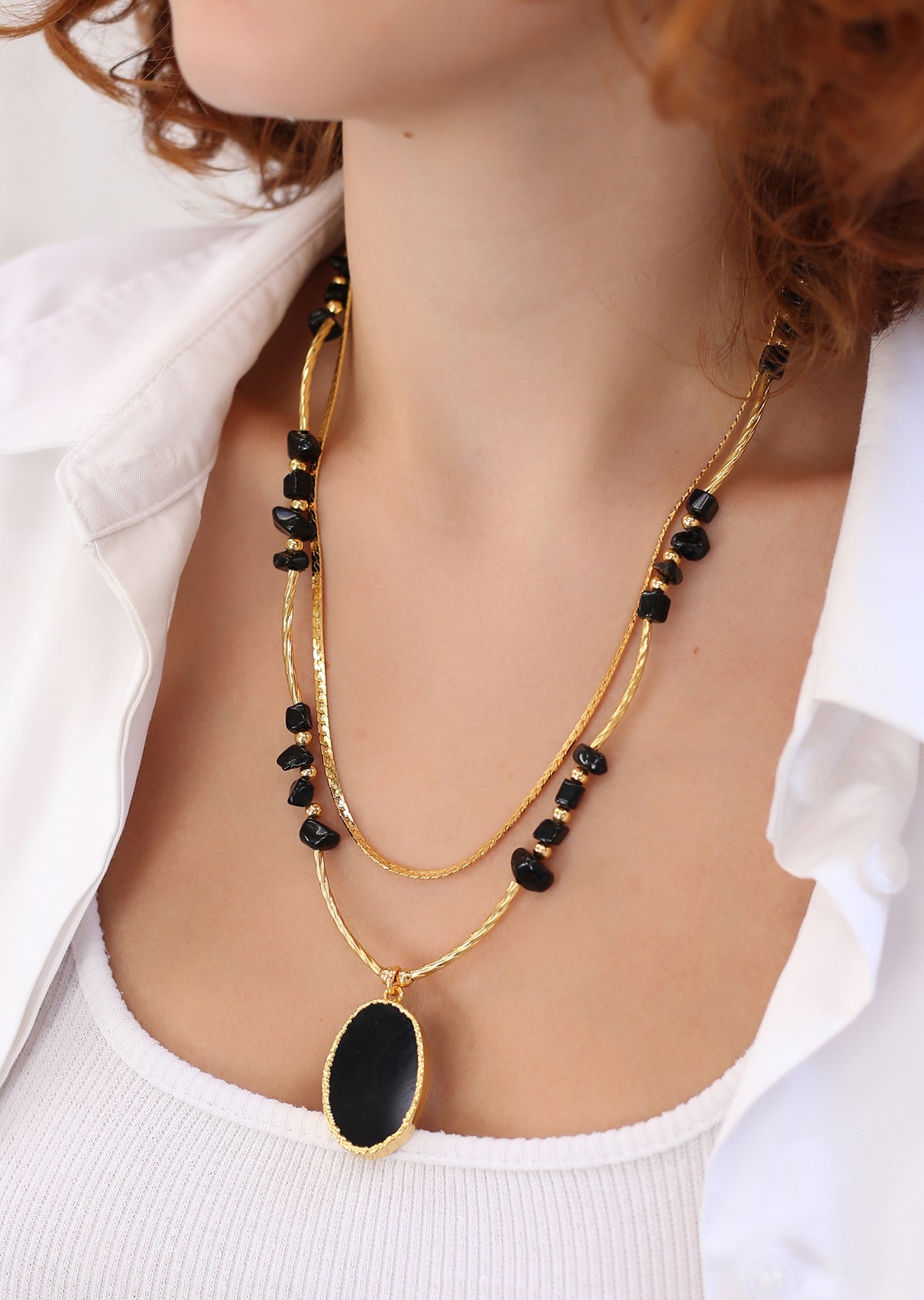 Onix & Agate Necklace