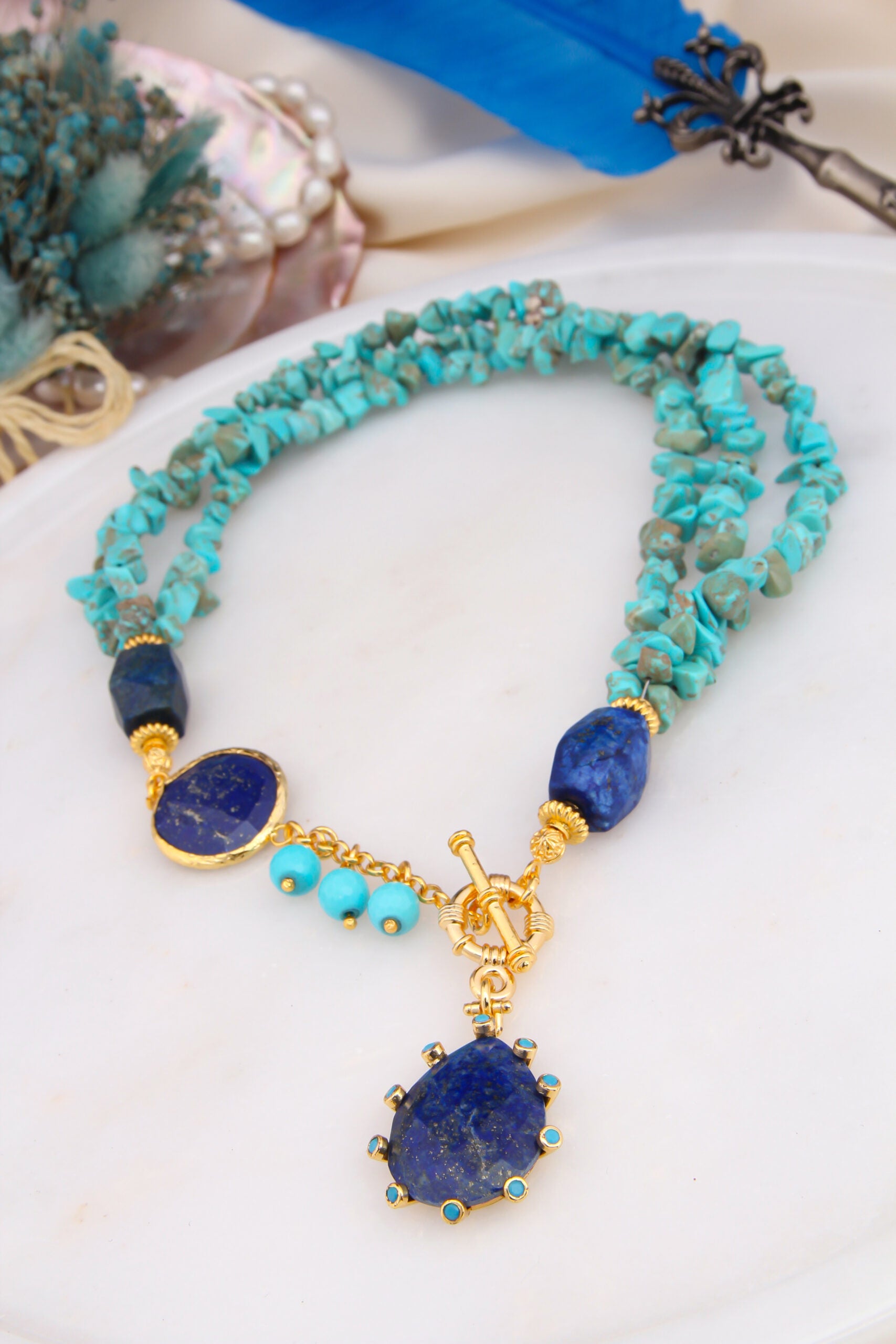 Turquoise & Lapis Collier