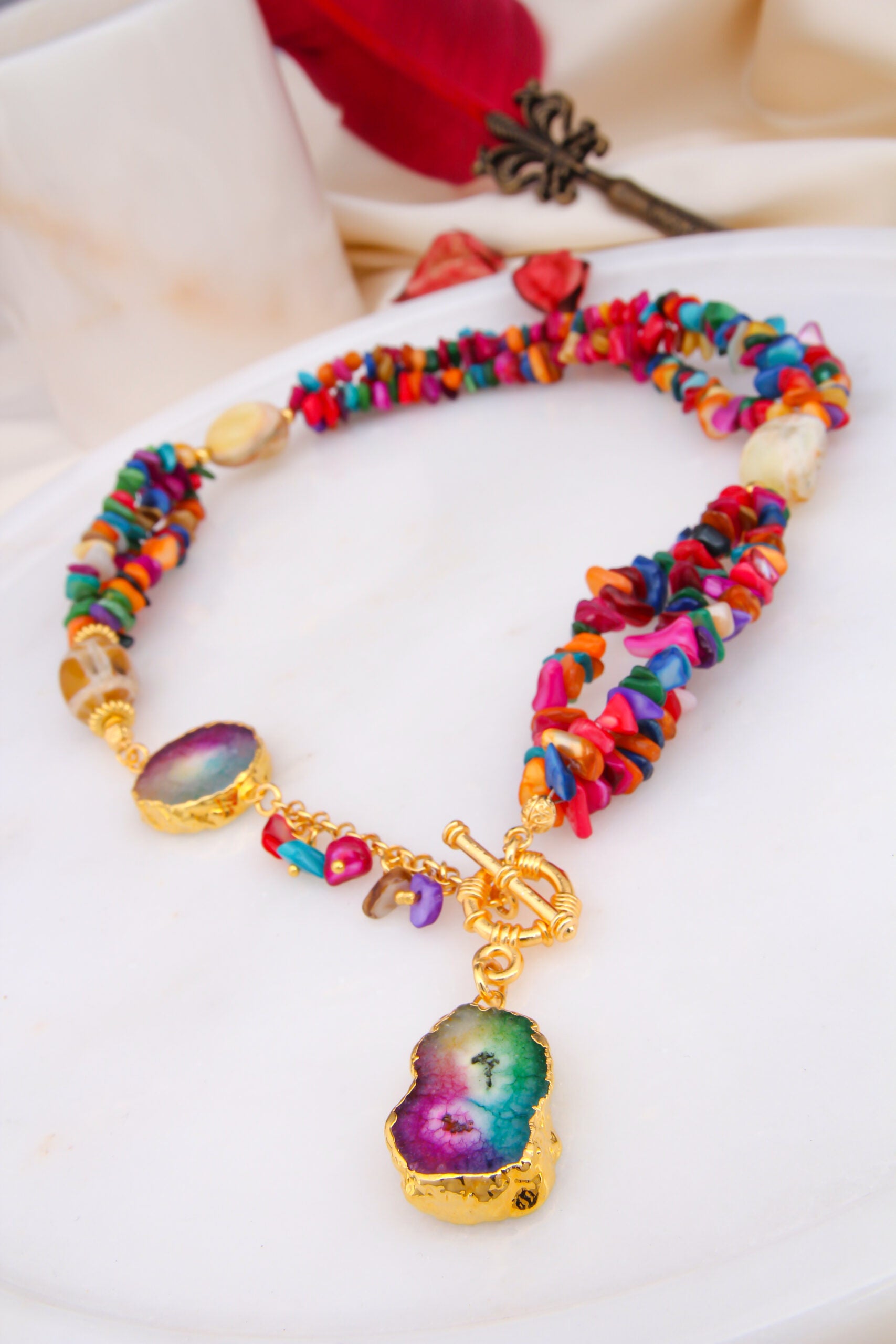 Nacre & Quartz Collier