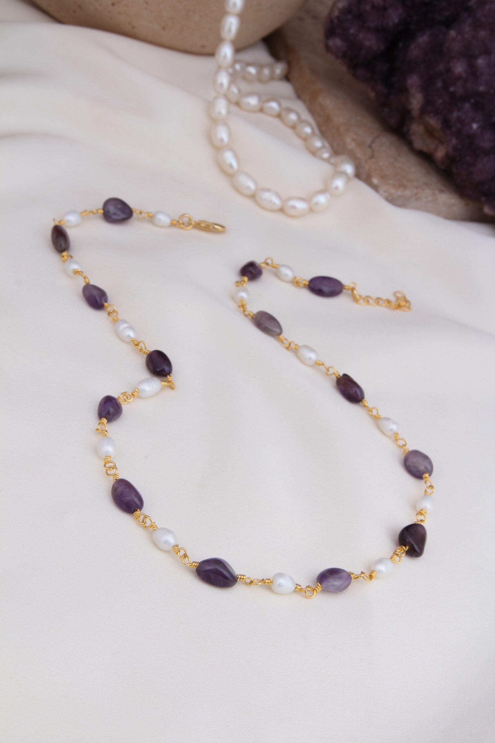 Ametiyhst & Peatl Collier