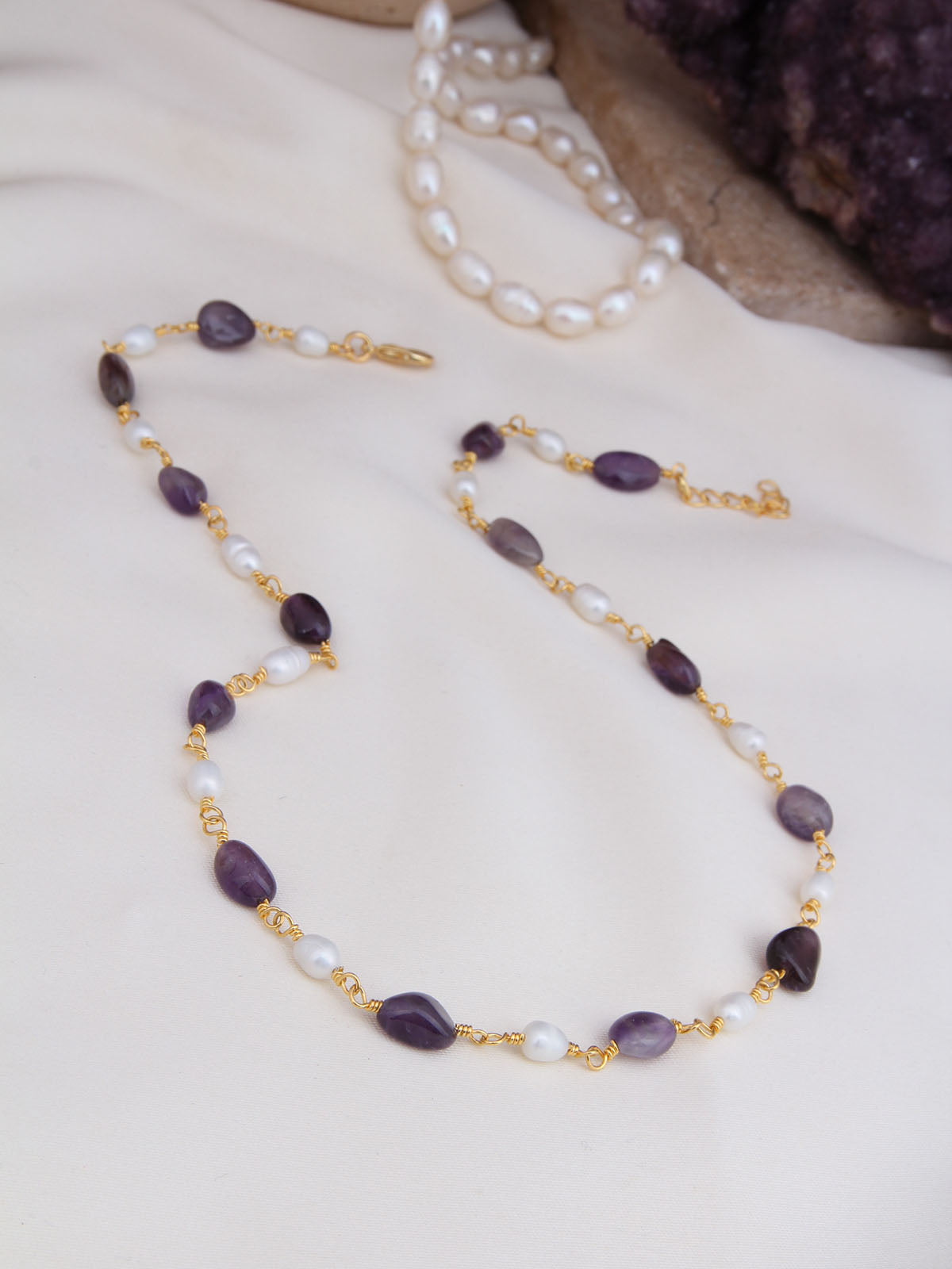 Ametiyhst & Peatl Collier