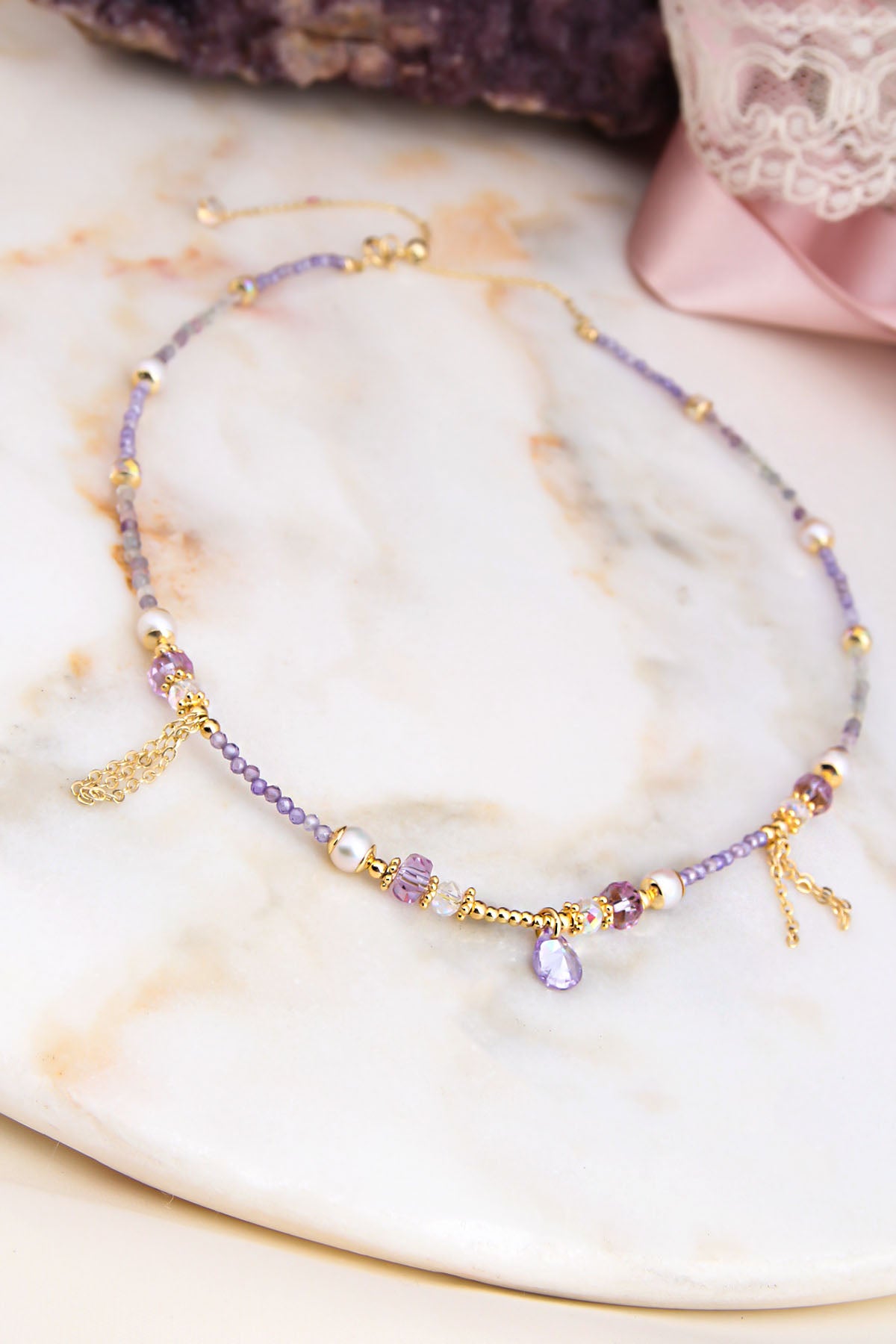 Pearl & Crystal Necklace