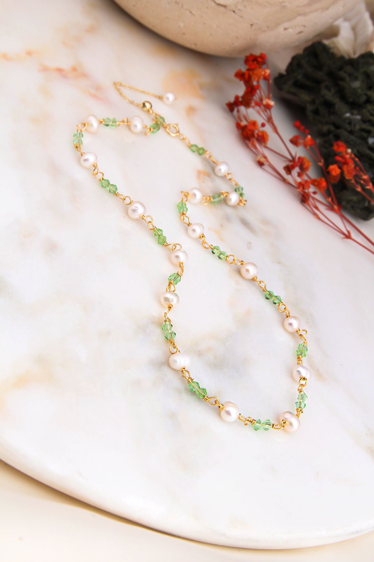 Pearl & Crystal Necklace