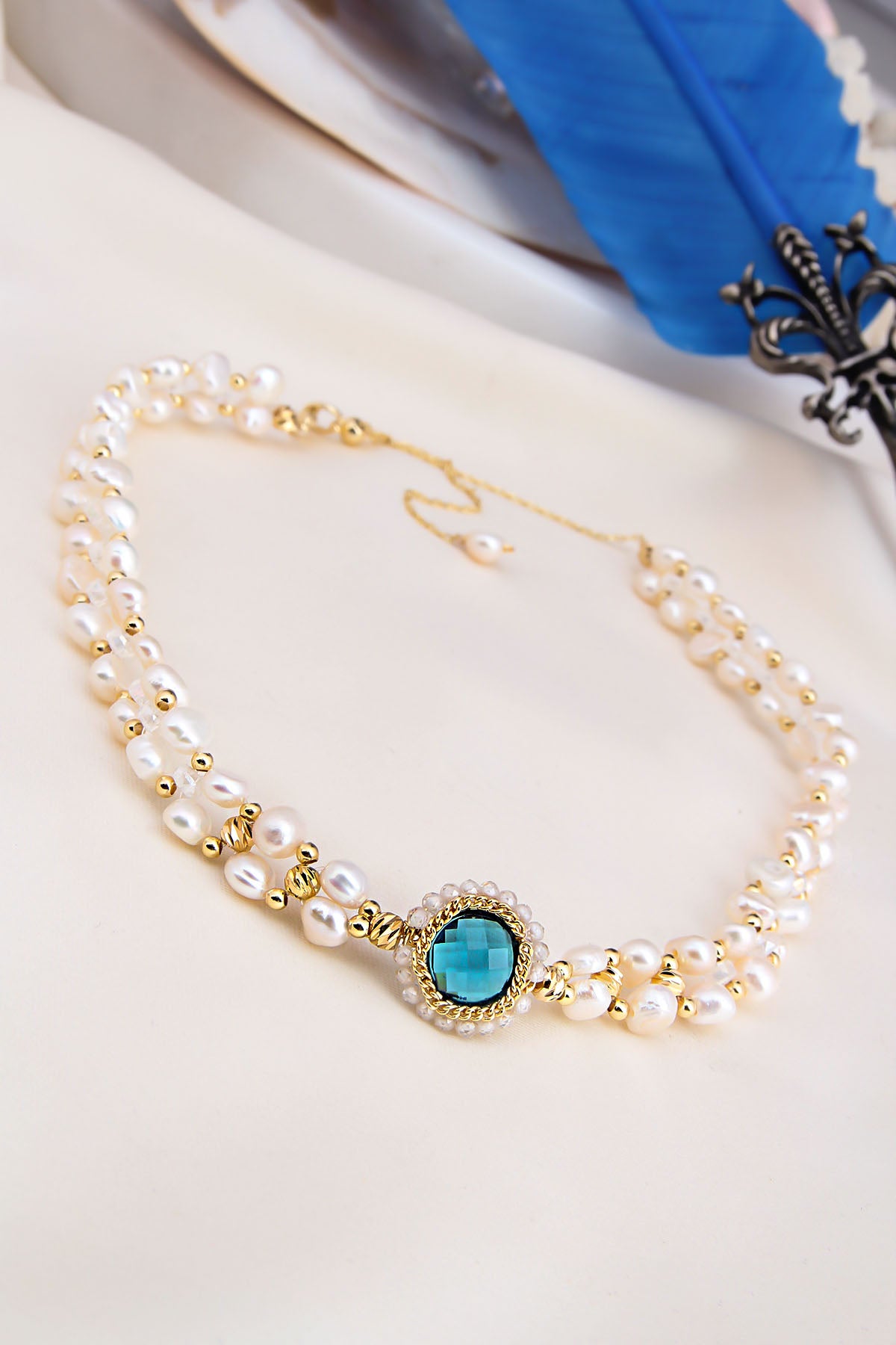 Pearl & Zircon Necklace
