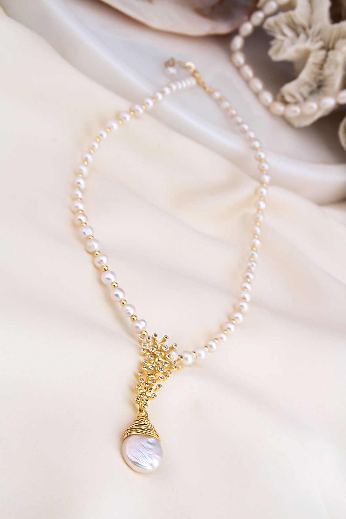 Pearl & Zircon Necklace