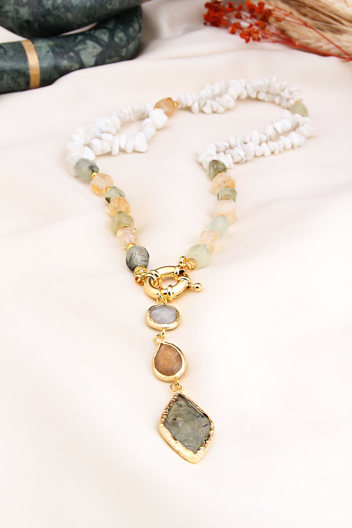 Prihnite & Citrine Necklace