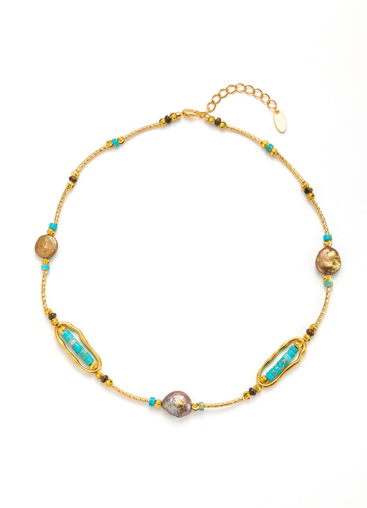 Turquoise & Pearl Necklace