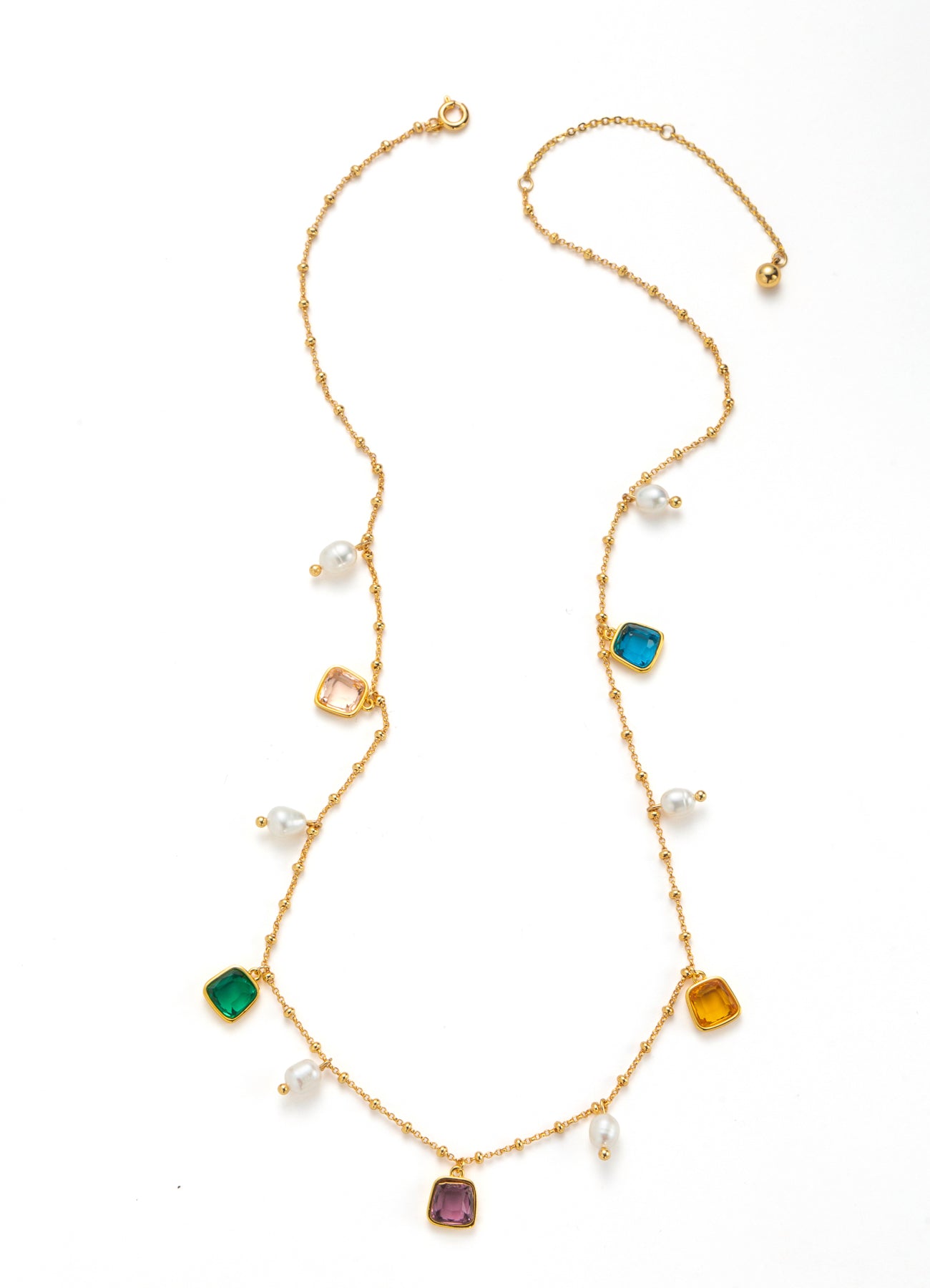 Pearl & Cat Eyes Necklace