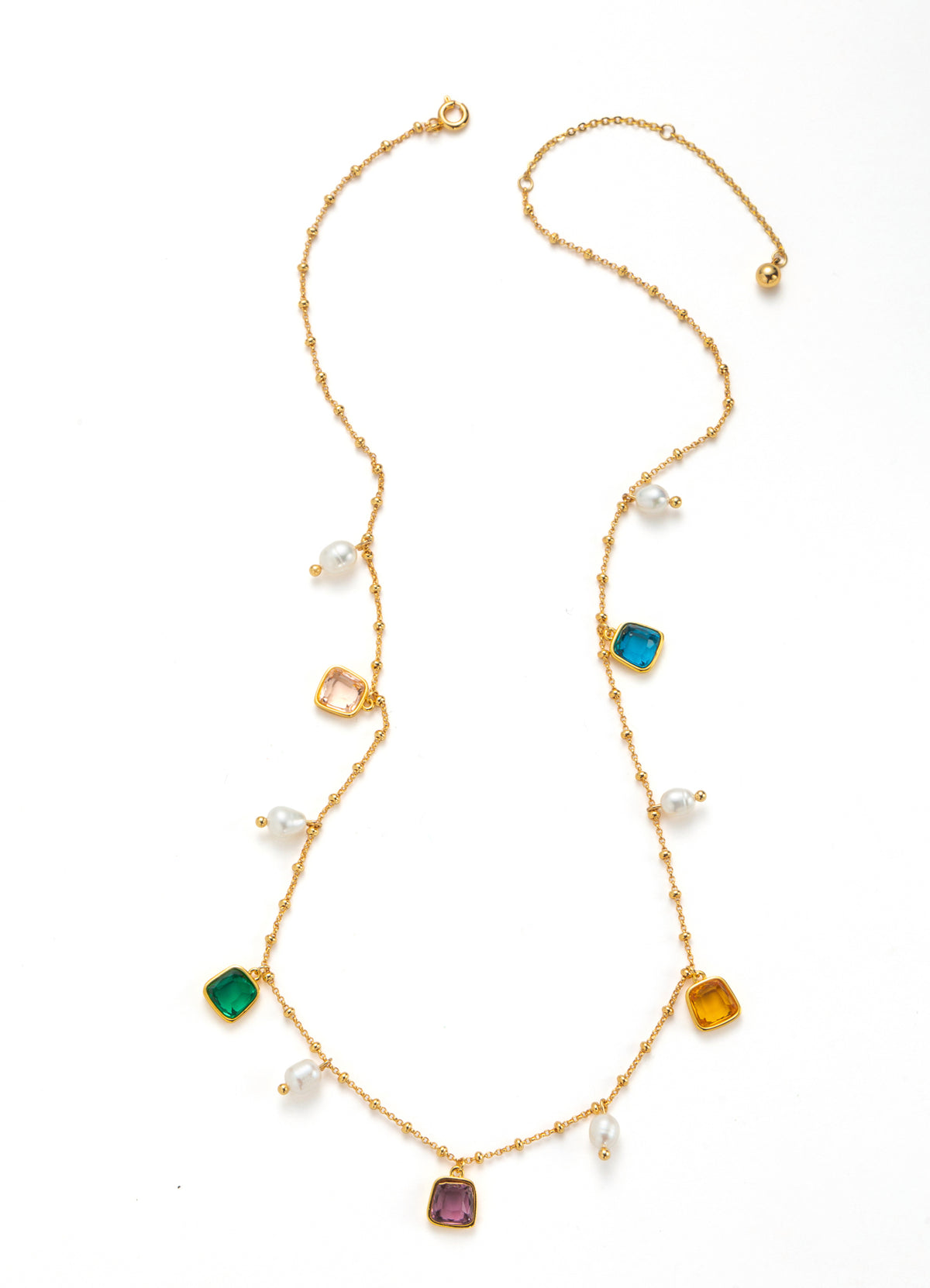 Pearl & Cat Eyes Necklace