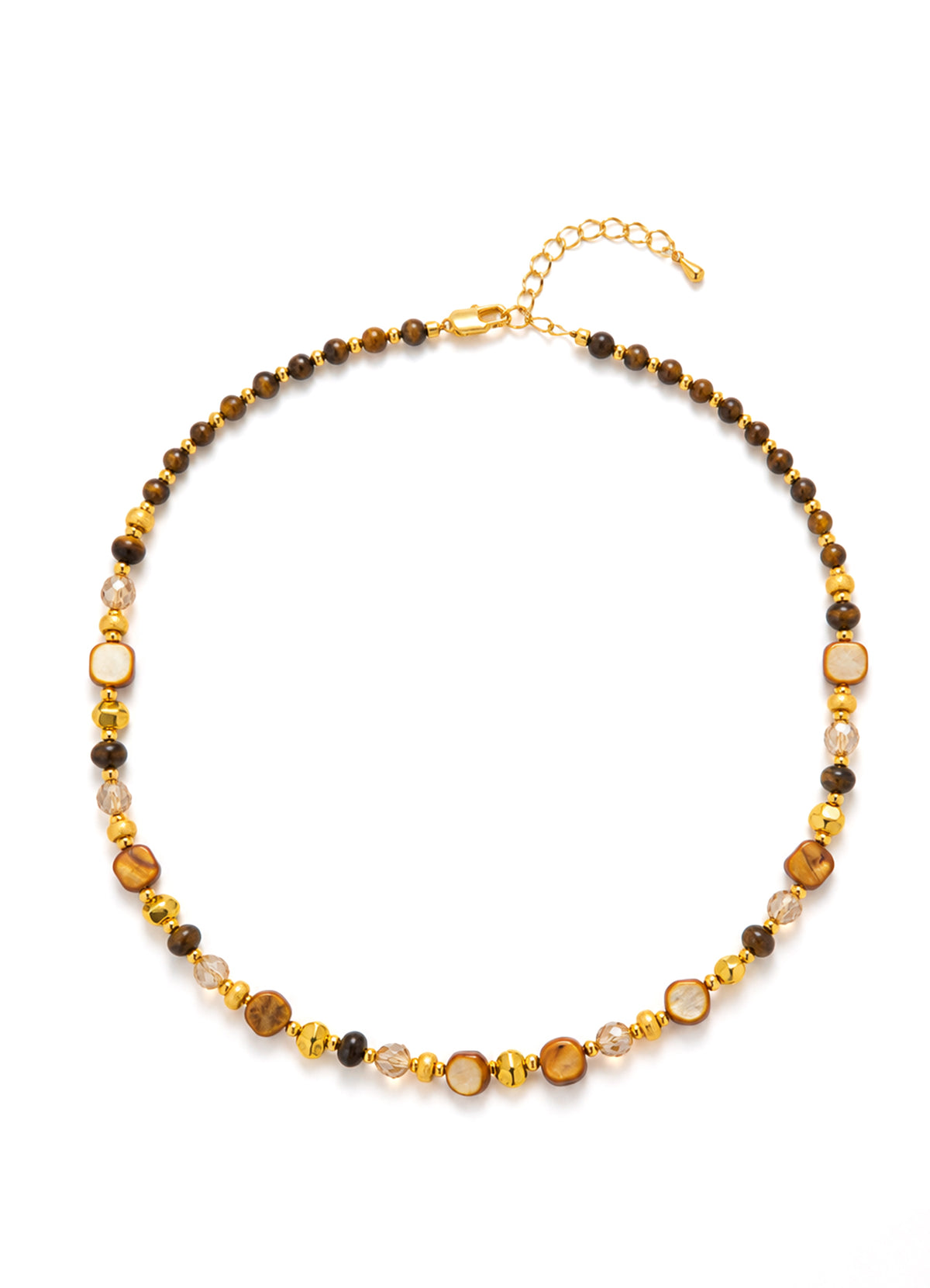 Nacre & Tiger Eyes Necklace