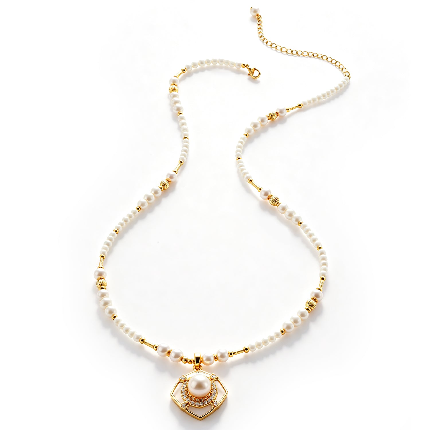 Pearl & Zircon Necklace