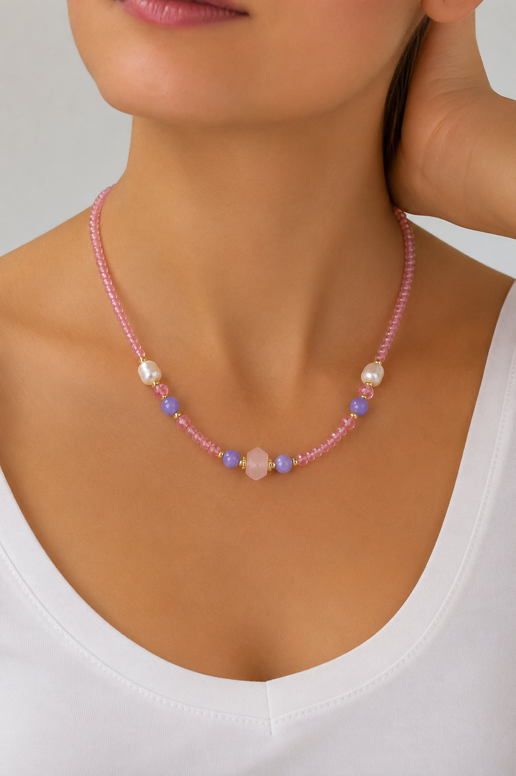 Crystal & Pearl Necklace
