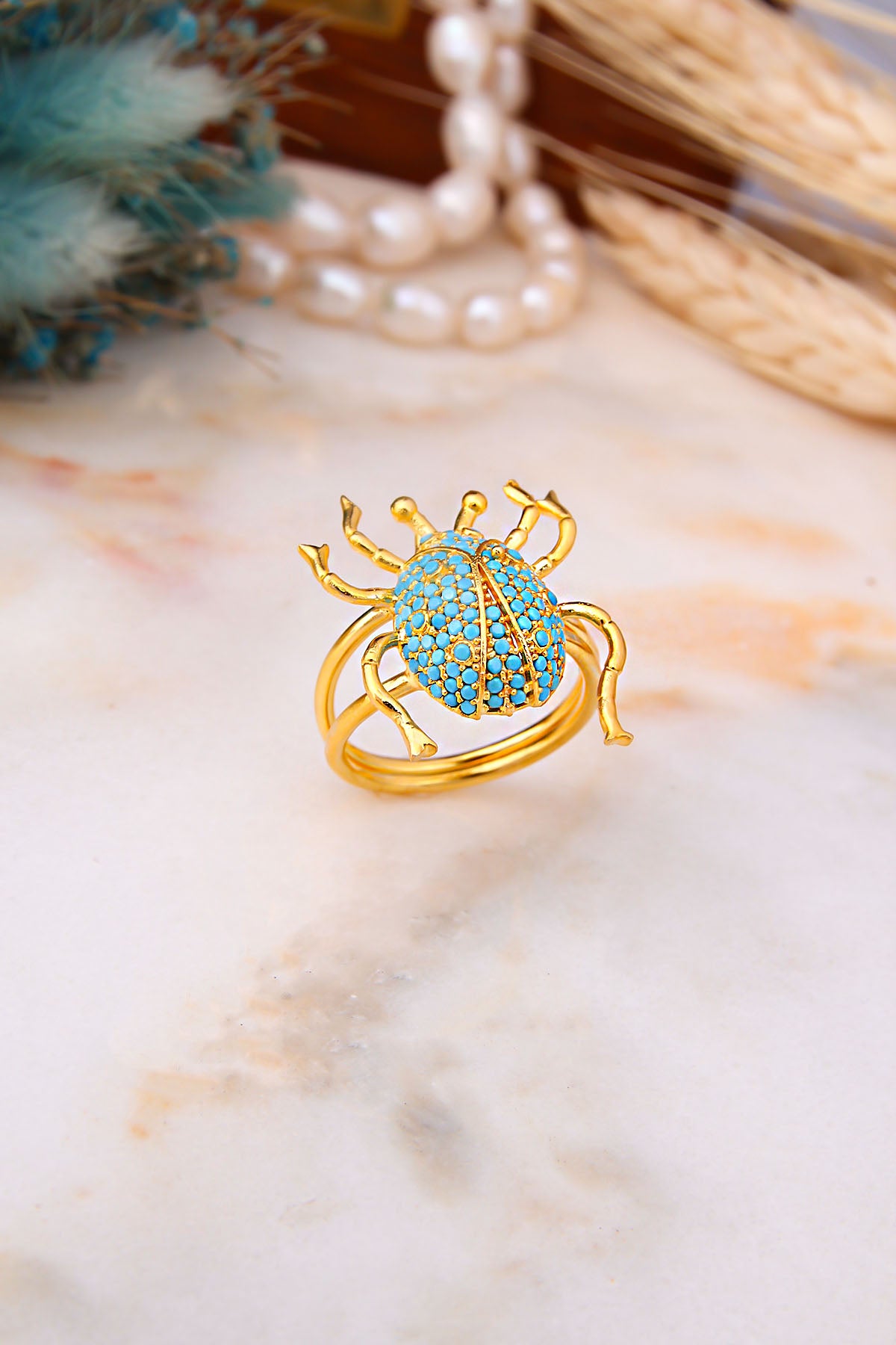 Turquoise &amp; Pearl Set