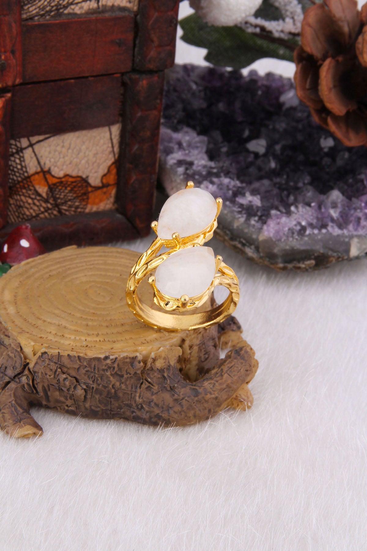 Moon Stone Bague