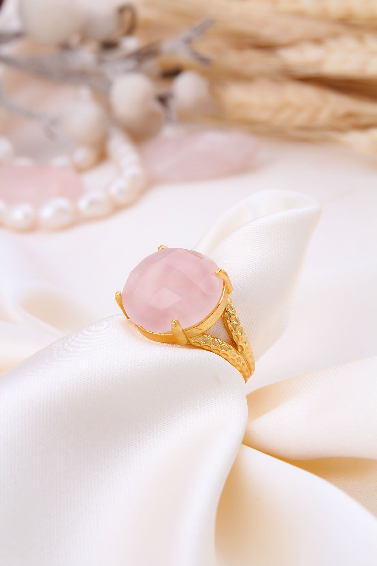 Pink Quartz Ring