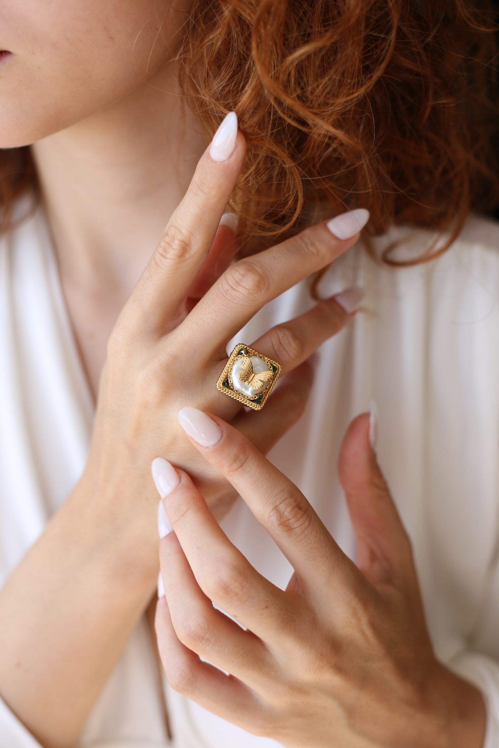 Pearl & Zircon Ring