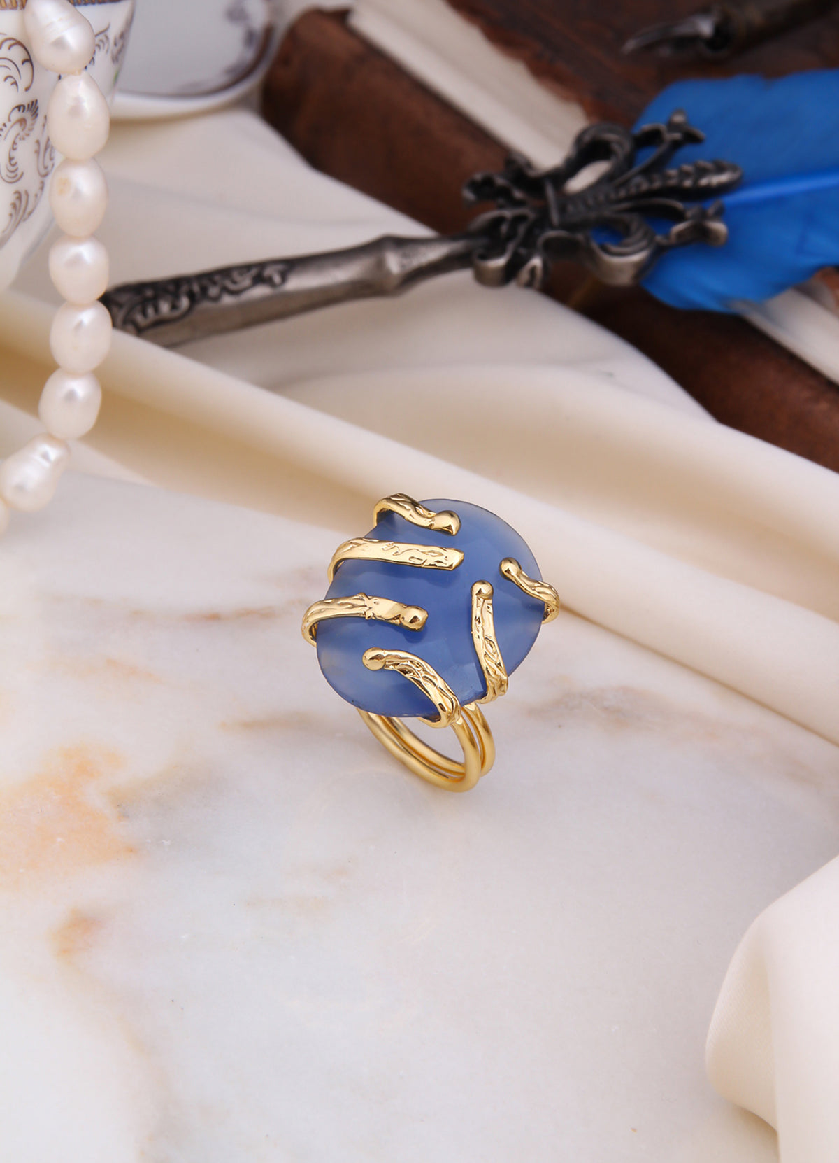 Blue Opal Ring