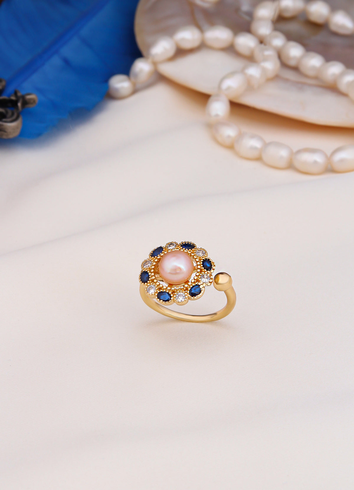 Zircon & Pearl Ring