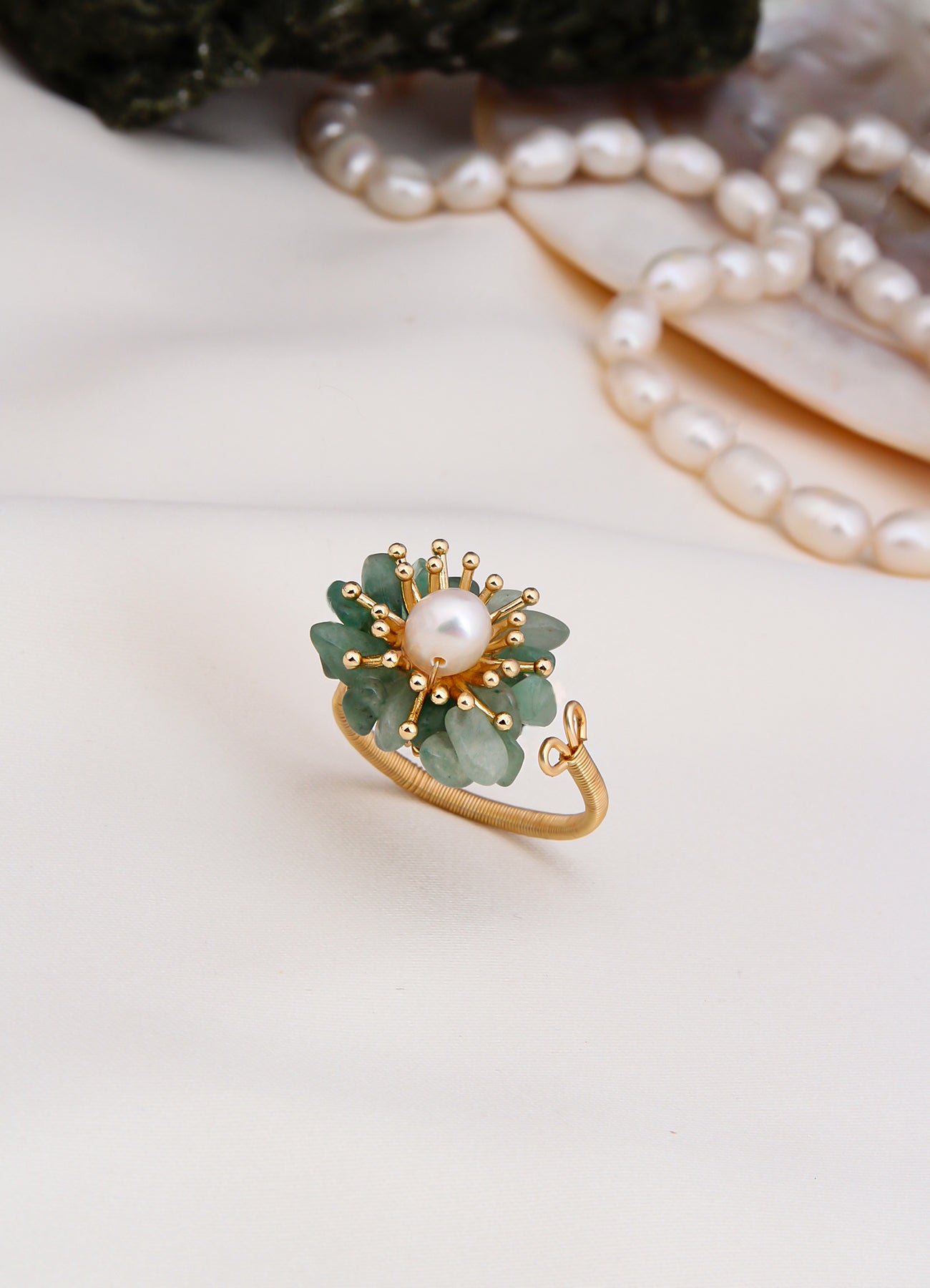 Zircon & Pearl Ring