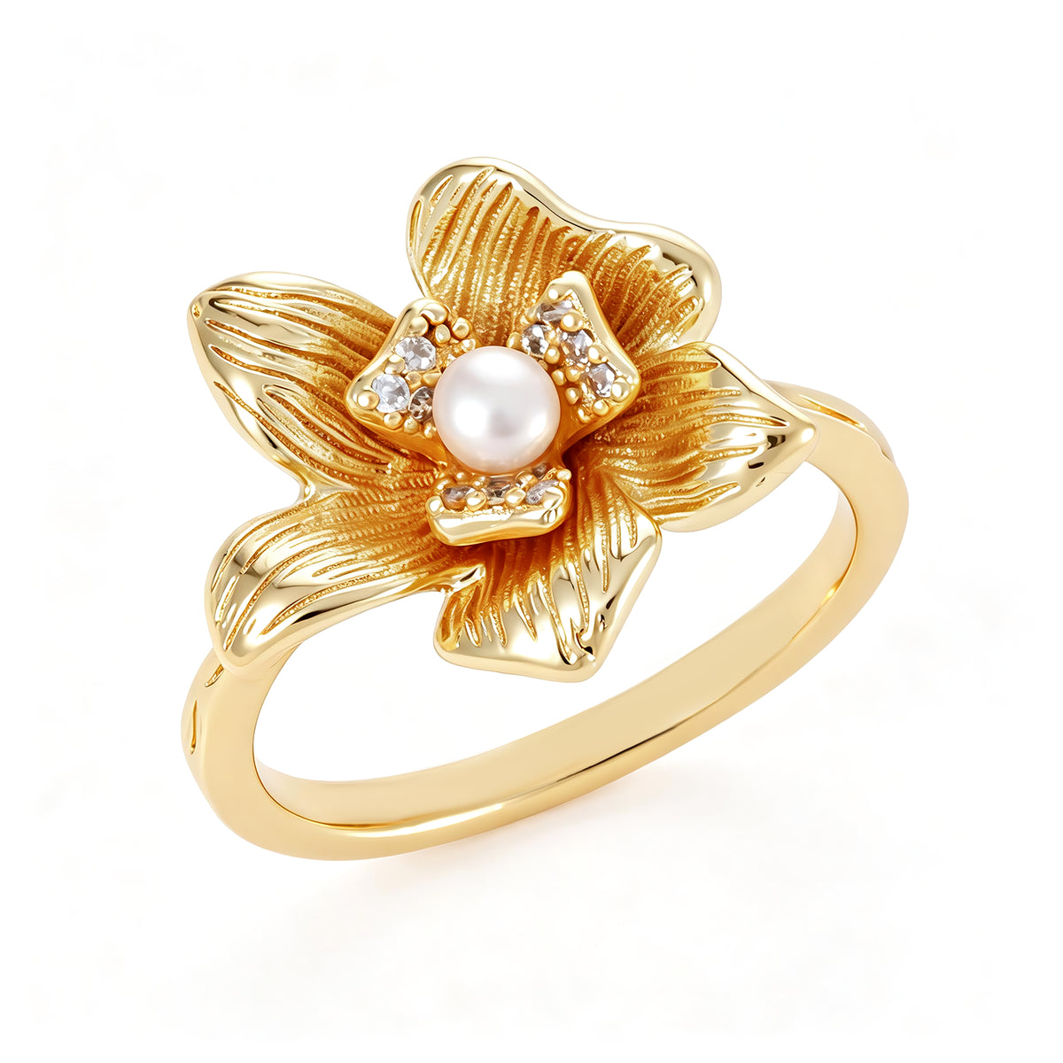 Pearl & Zircon Ring